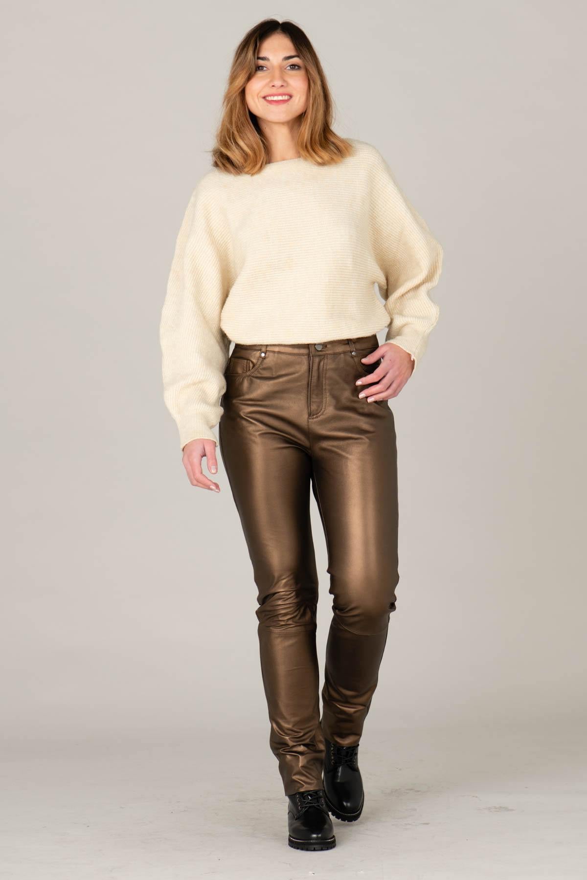 Damen Hose Oakwood PRETTY METAL GOLD 561 — Ansicht 1