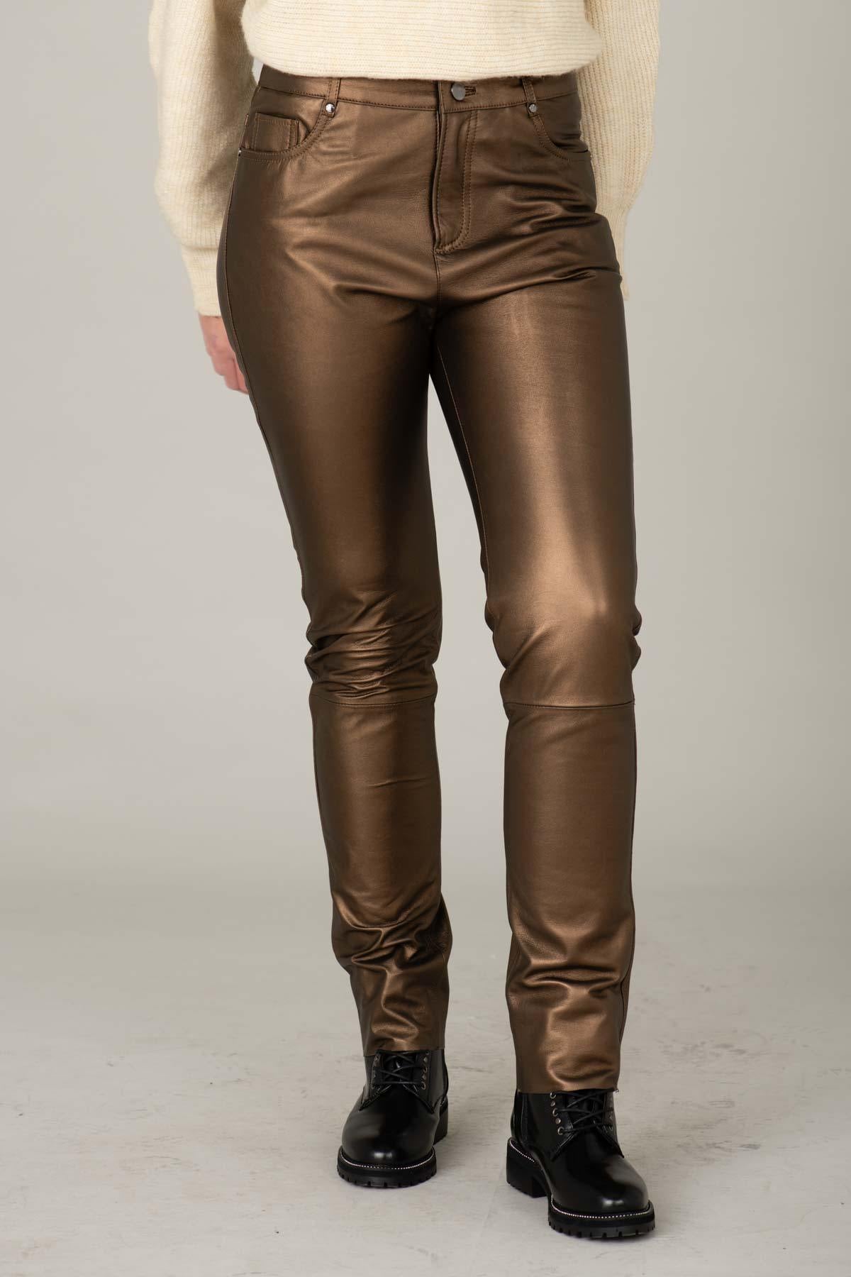 Damen Hose Oakwood PRETTY METAL GOLD 561 — Ansicht 4