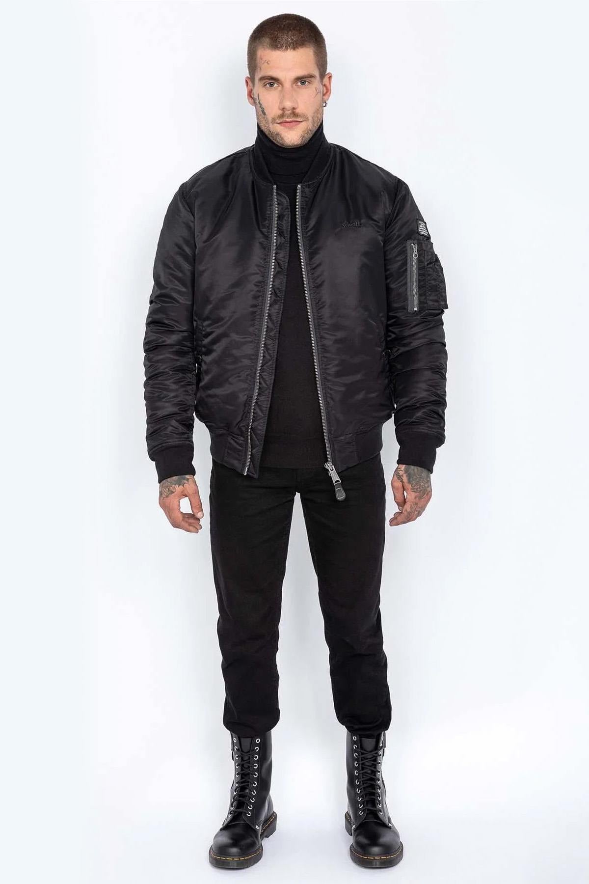 Herren Jacke Schott AIRFORCERS BLACK — Ansicht 2