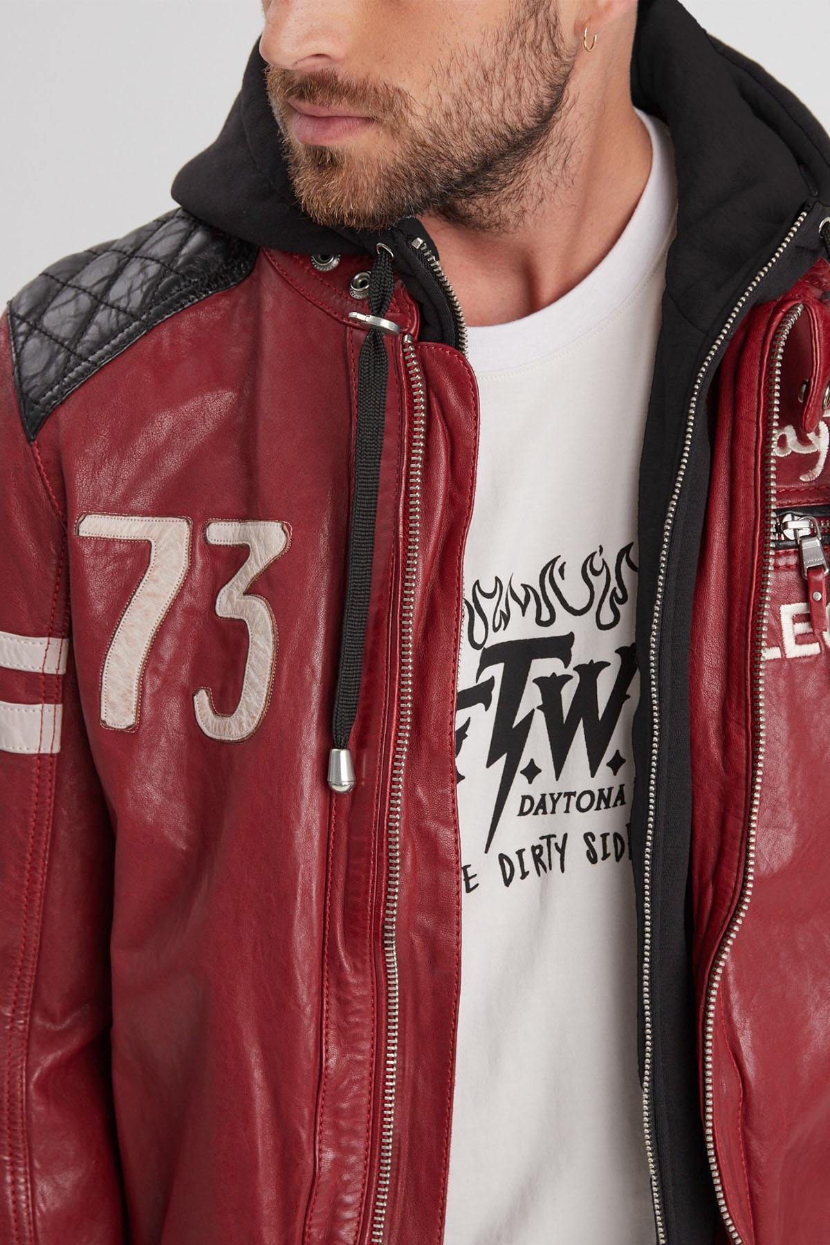 Chaqueta Hombre Daytona GLADSTONE+HOOD LAMB VITA RED — vista 4