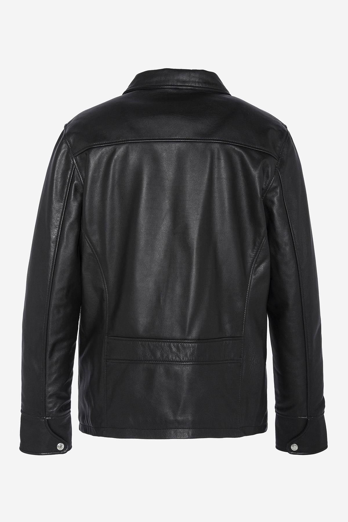 Giacche Uomo Schott LC9521D BLACK — vista 7