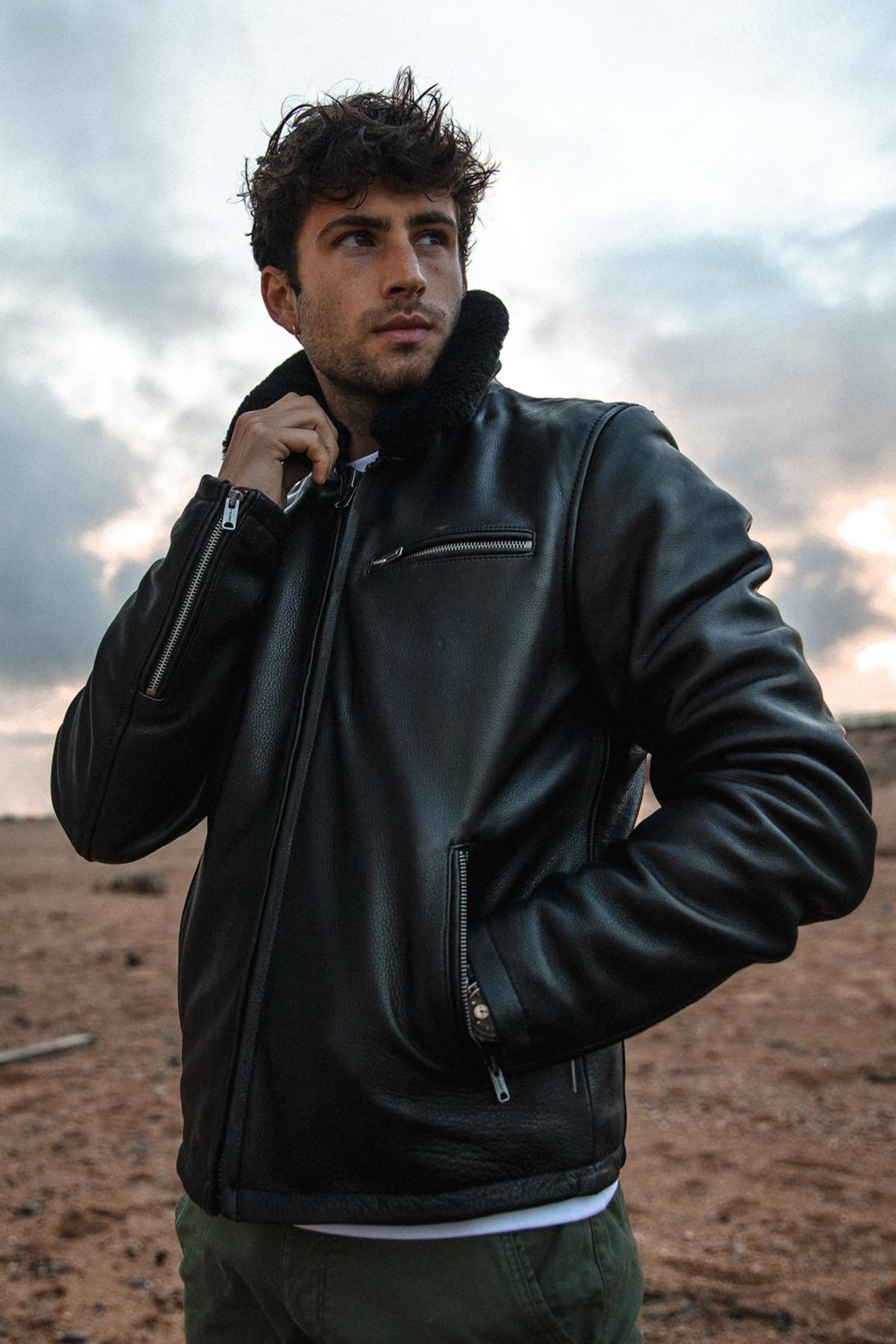 Blouson Homme Daytona ASPHALT COW MALIBU BLACK — vue 1