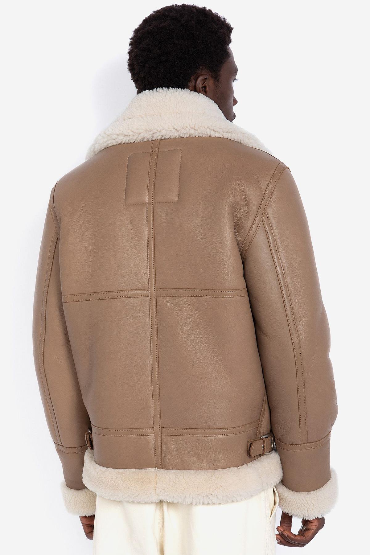 Giacche Uomo Schott LC1259 BEIGE — vista 3