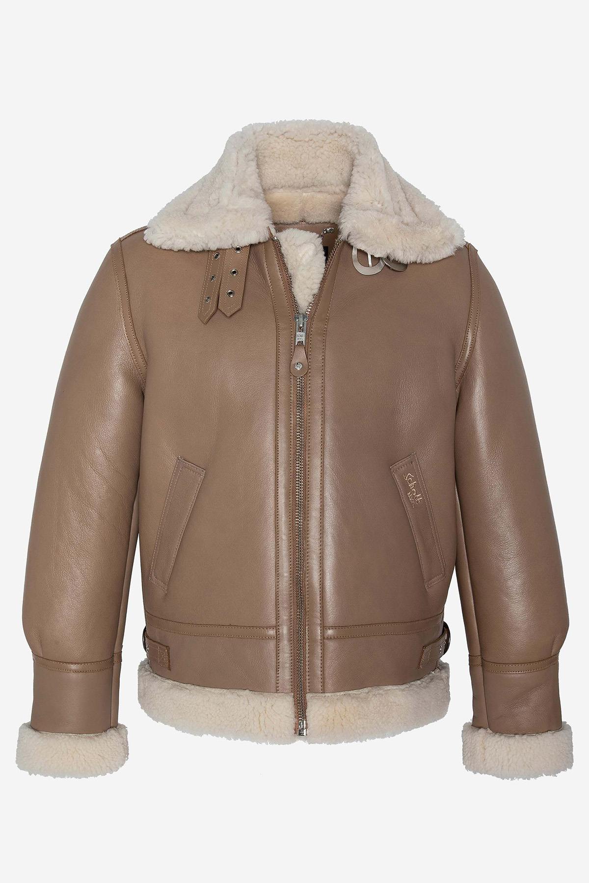 Giacche Uomo Schott LC1259 BEIGE — vista 4