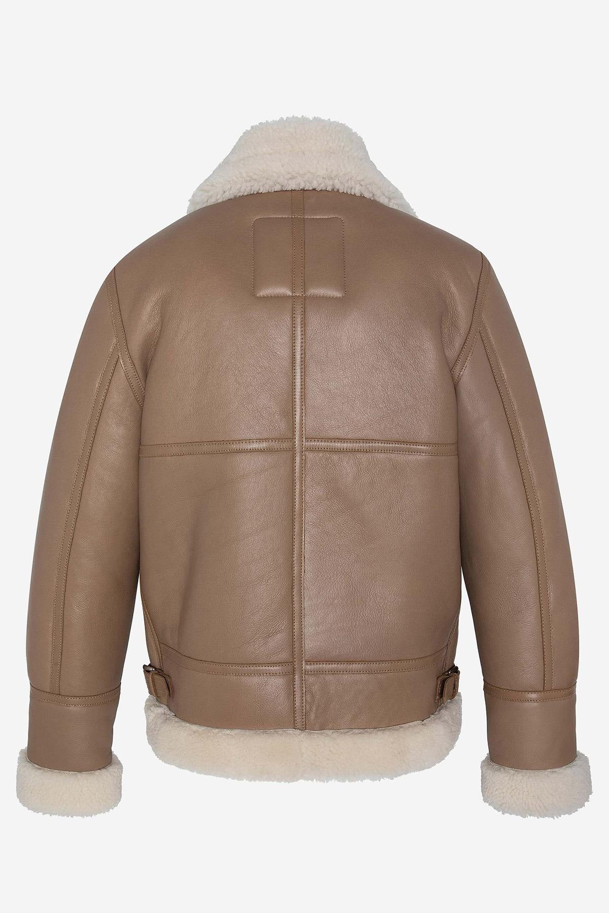 Giacche Uomo Schott LC1259 BEIGE — vista 5
