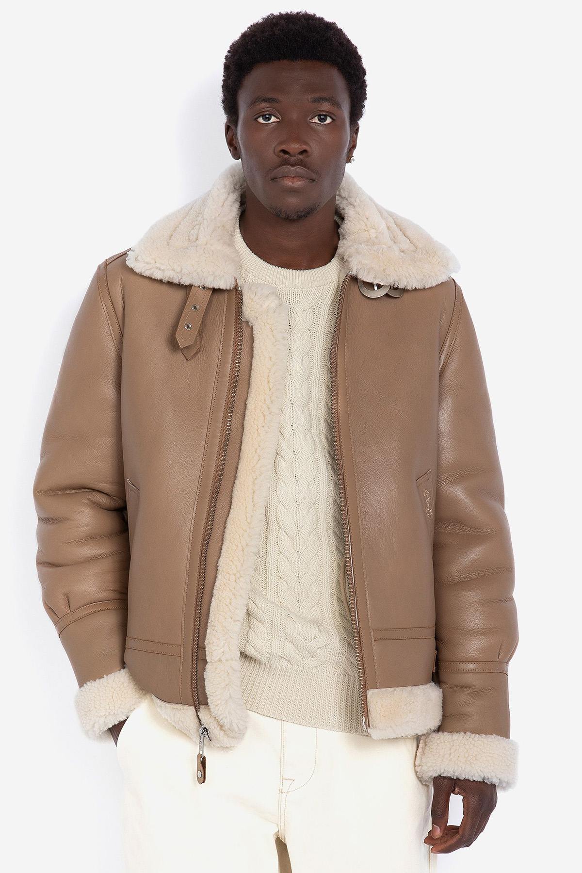 Giacche Uomo Schott LC1259 BEIGE — vista 6