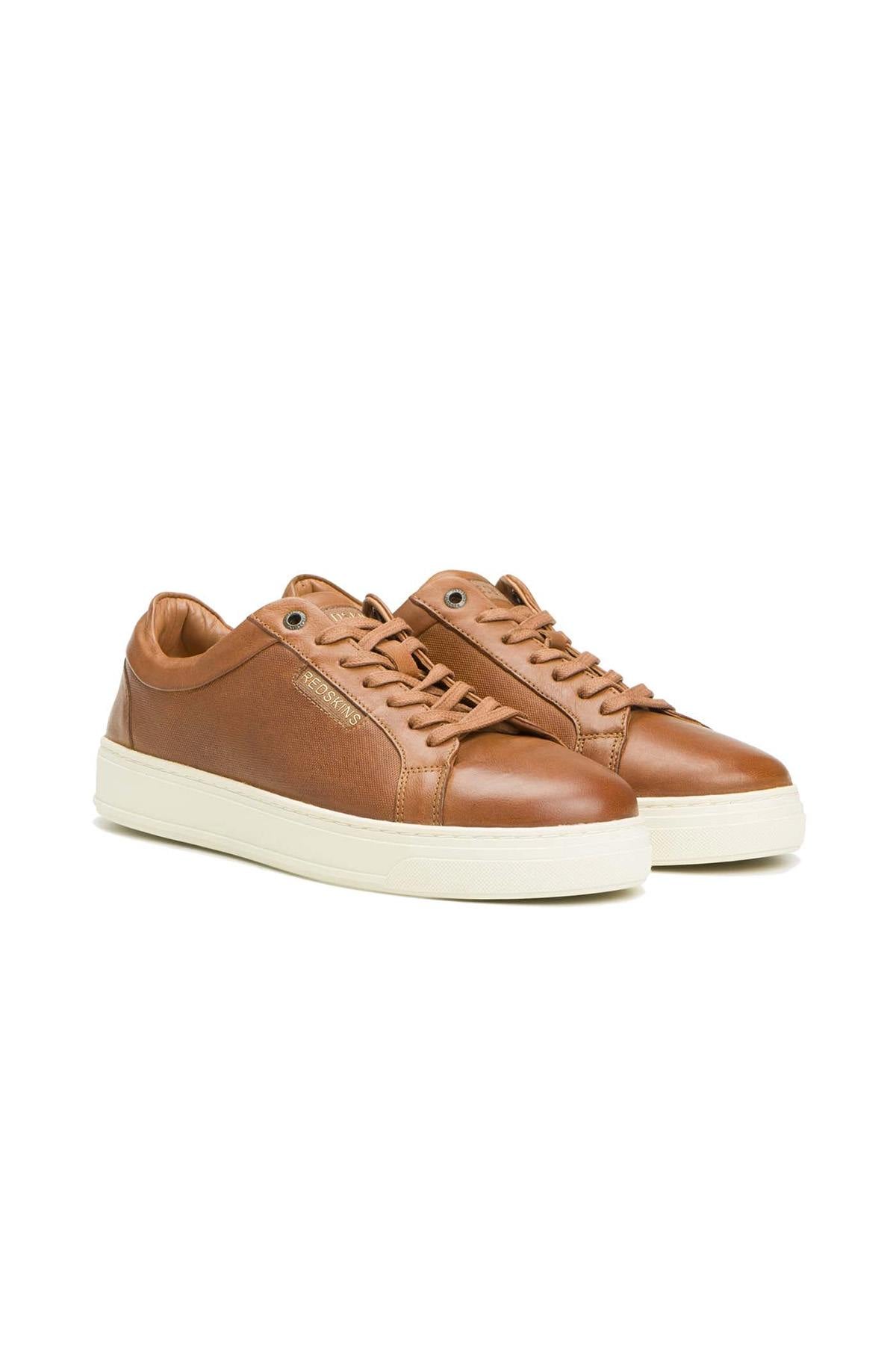 Scarpe Da Ginnastica In Pelle Uomo Redskins BAZINO COGNAC — vista 1