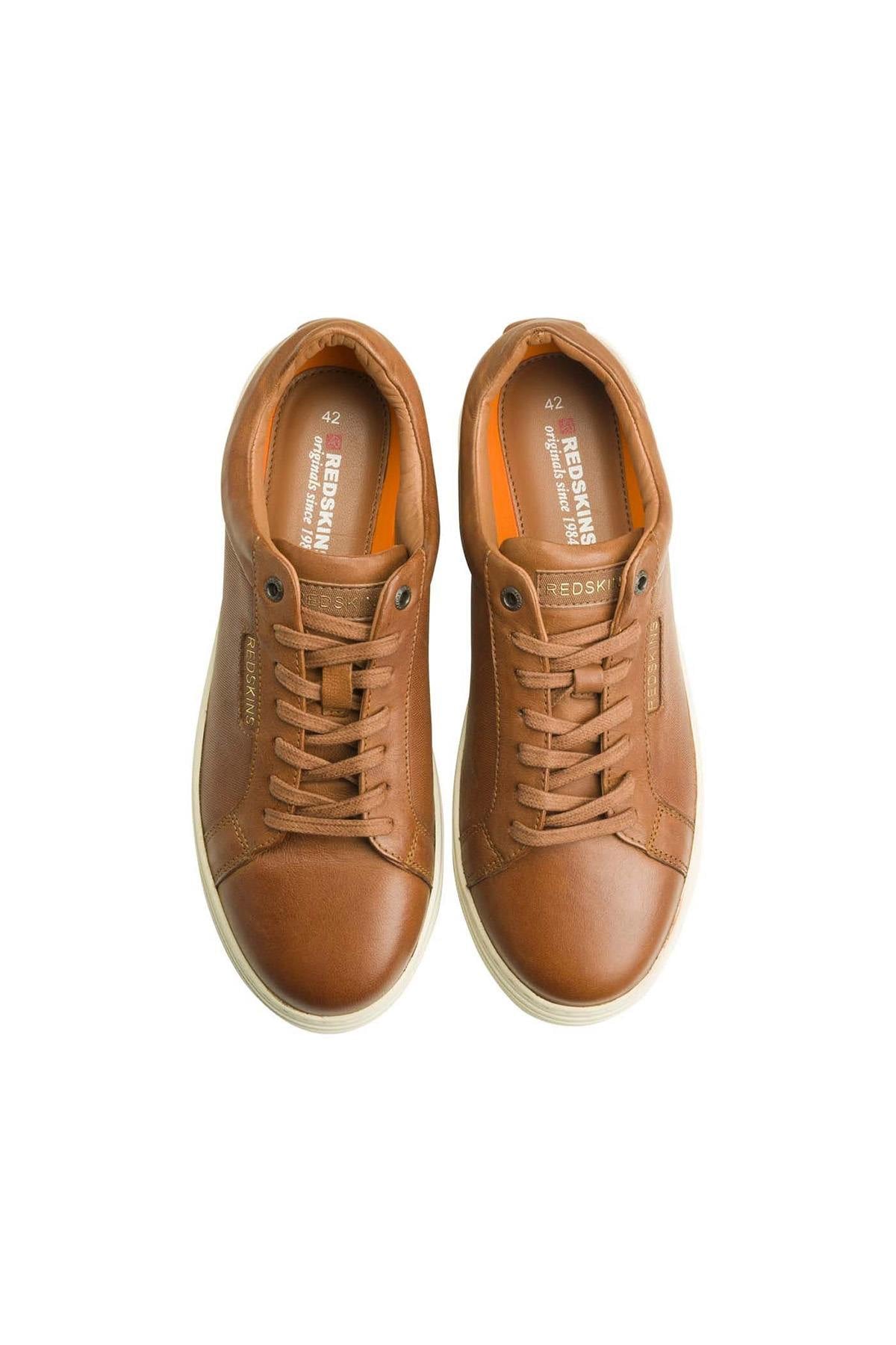 Scarpe Da Ginnastica In Pelle Uomo Redskins BAZINO COGNAC — vista 3