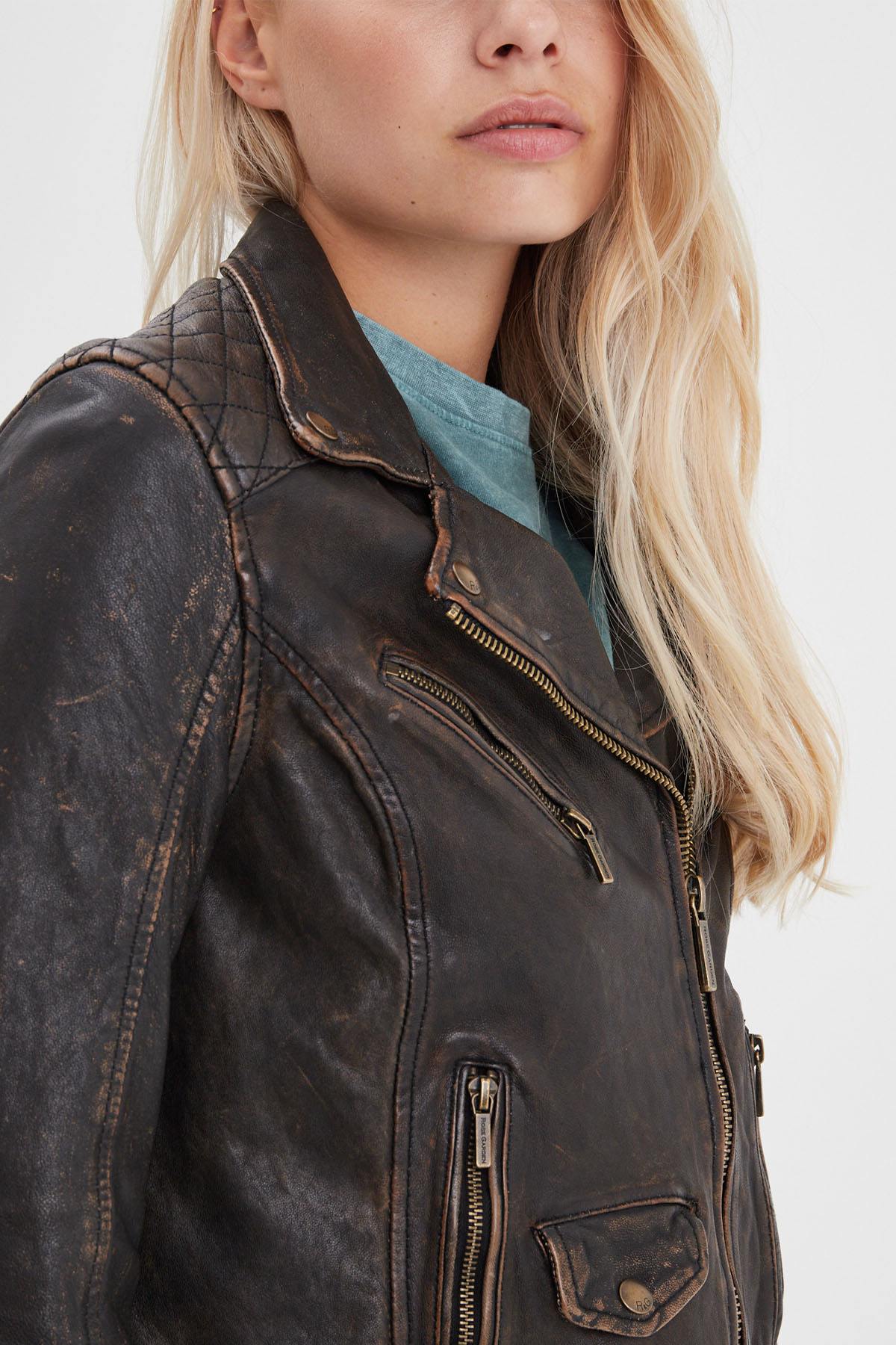 Damen Jacke Rose Garden CARMEN SHEEP VEG KANWAL BLACK BEIGE — Ansicht 3