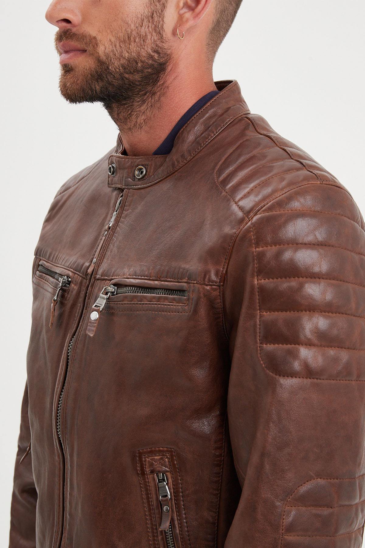 Blouson Homme Daytona CRUCES LAMB PAOLO DARK COGNAC — vue 2