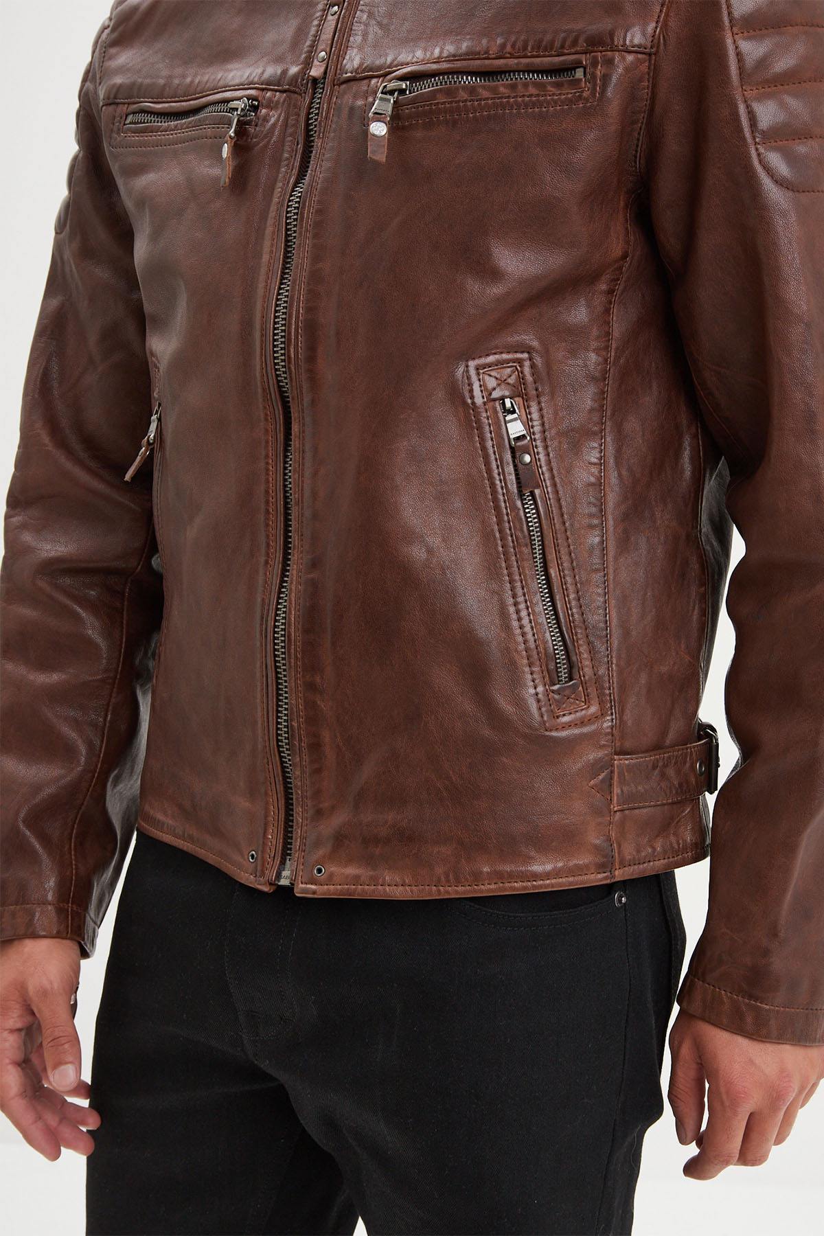 Blouson Homme Daytona CRUCES LAMB PAOLO DARK COGNAC — vue 5