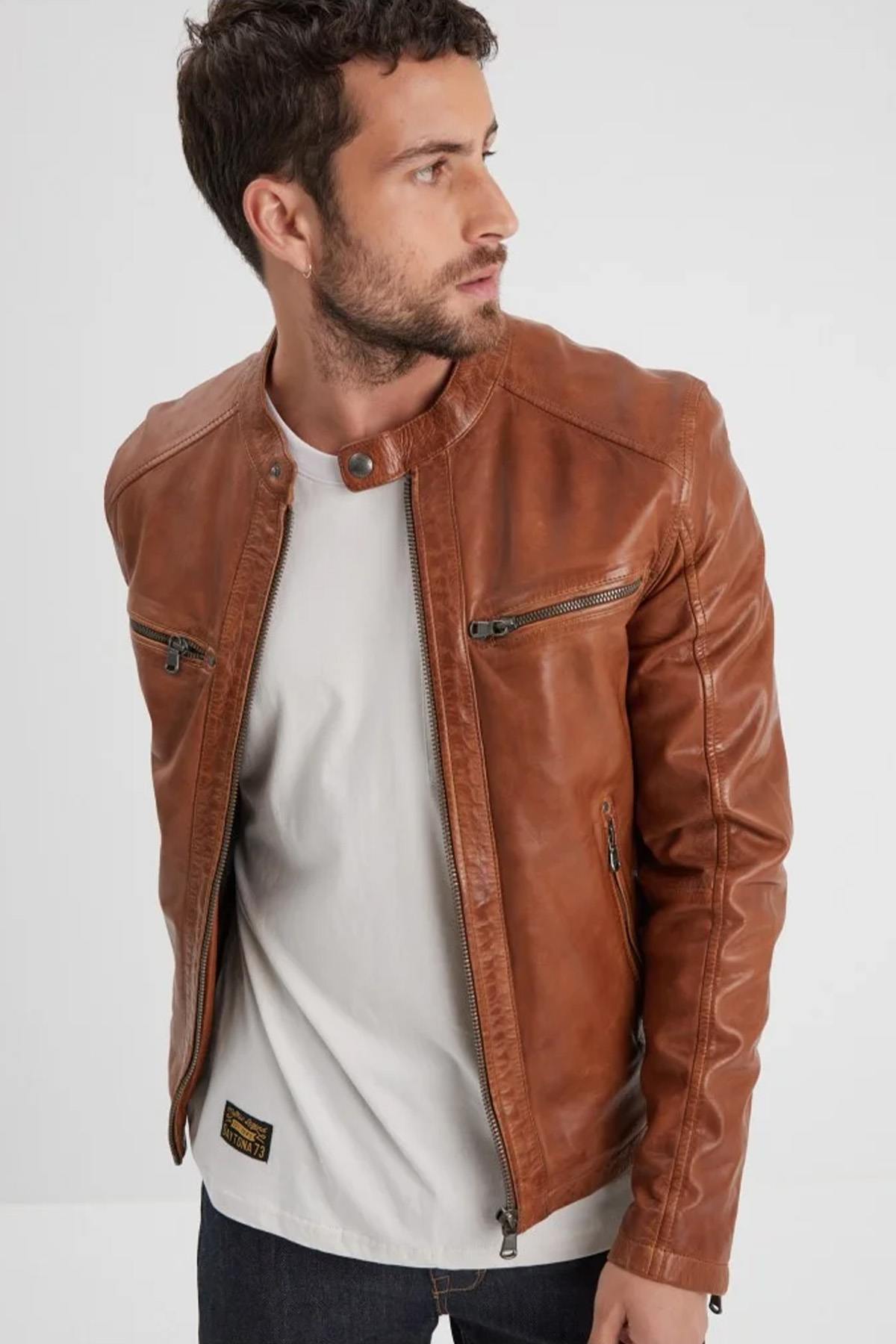 Chaqueta Hombre Daytona GAFINO LAMB VITA COGNAC — vista 7