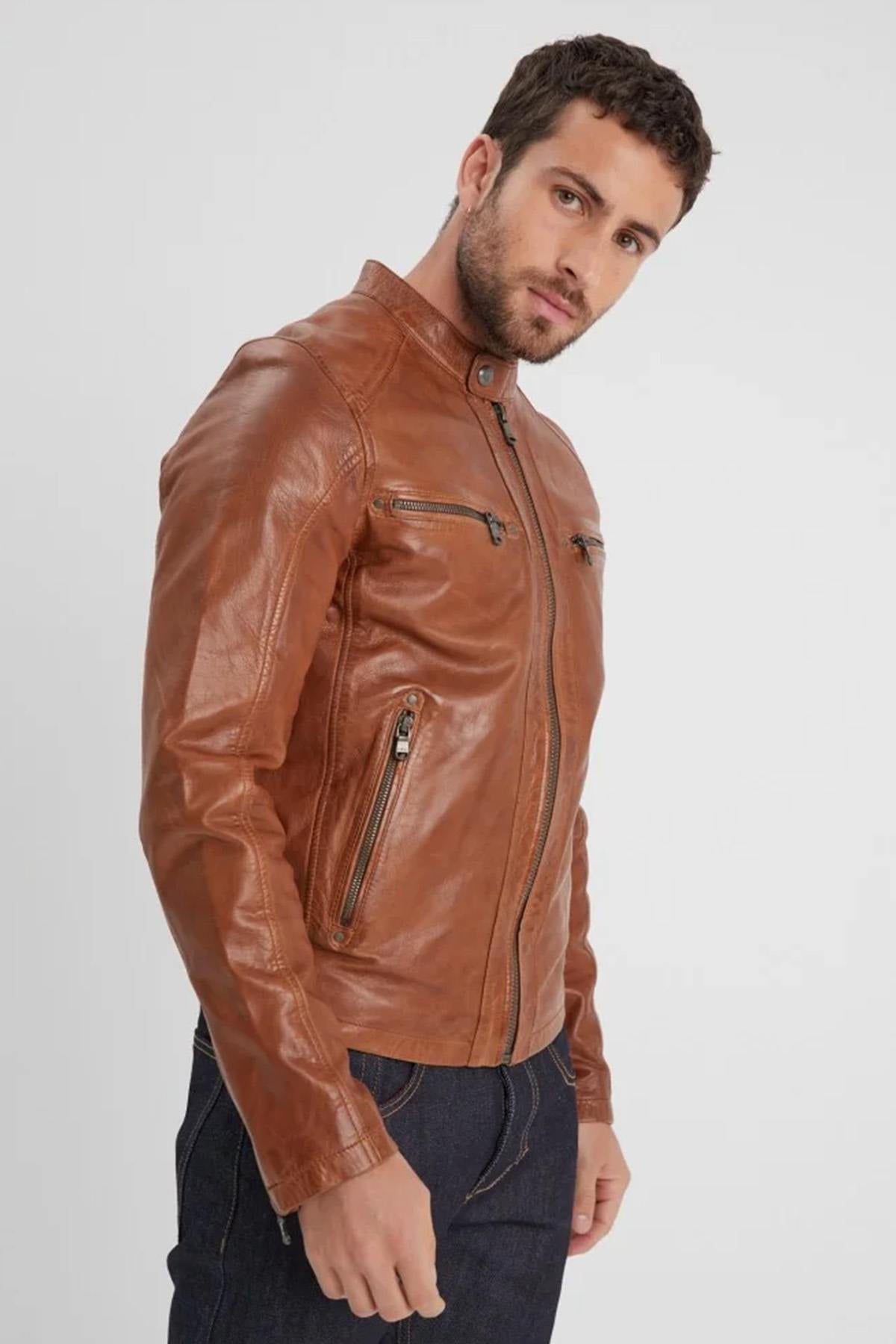 Chaqueta Hombre Daytona GAFINO LAMB VITA COGNAC — vista 4