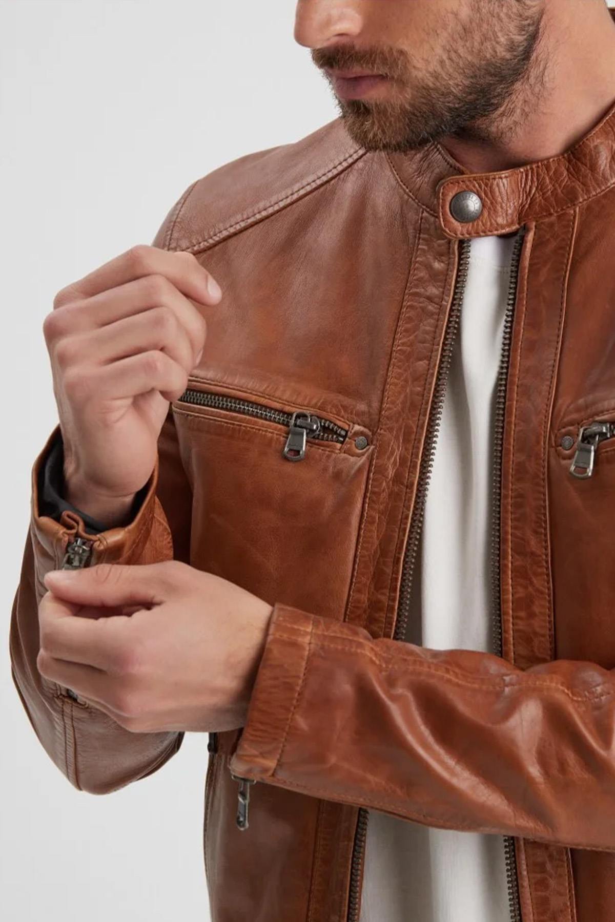 Chaqueta Hombre Daytona GAFINO LAMB VITA COGNAC — vista 3