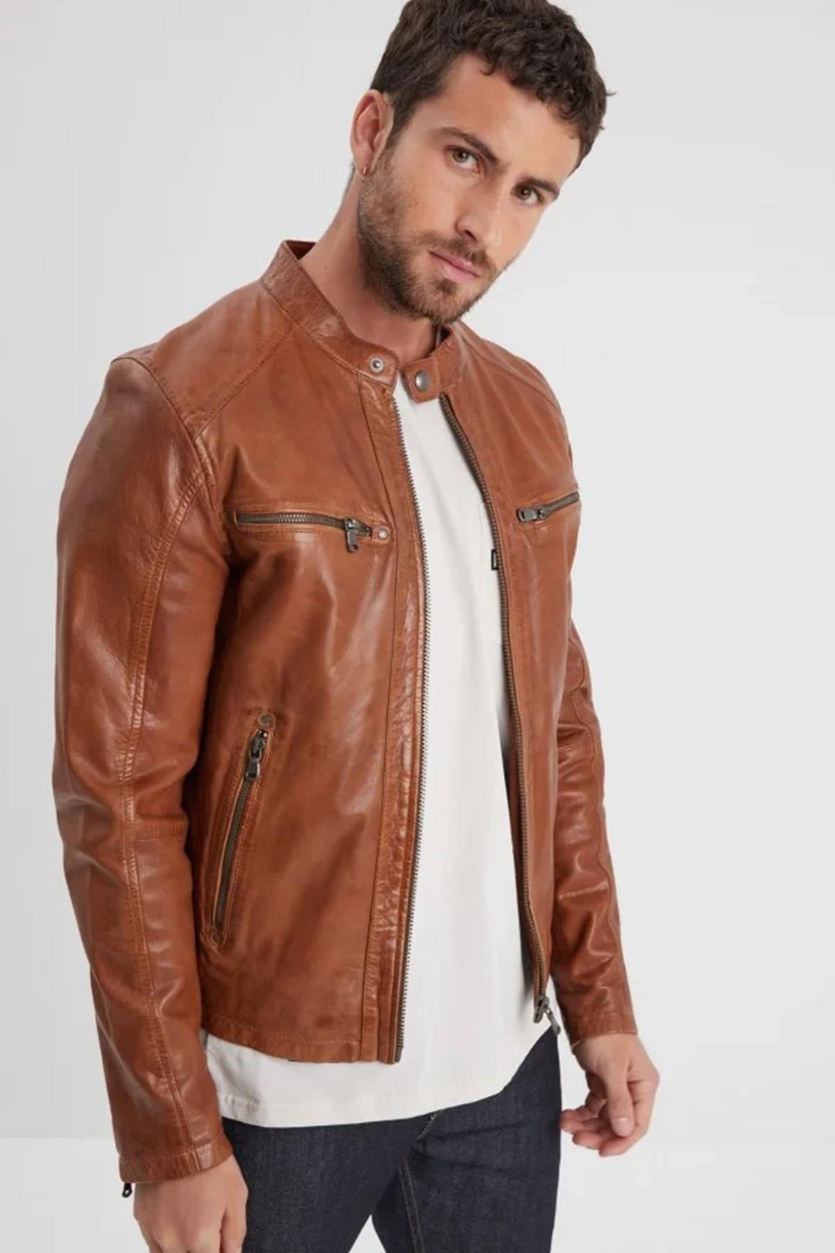 Chaqueta Hombre Daytona GAFINO LAMB VITA COGNAC — vista 1