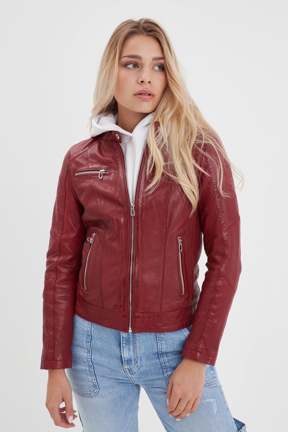 Chaqueta Mujeres Rose Garden JOLYA LAMB VITA RED CHILI — vista 6
