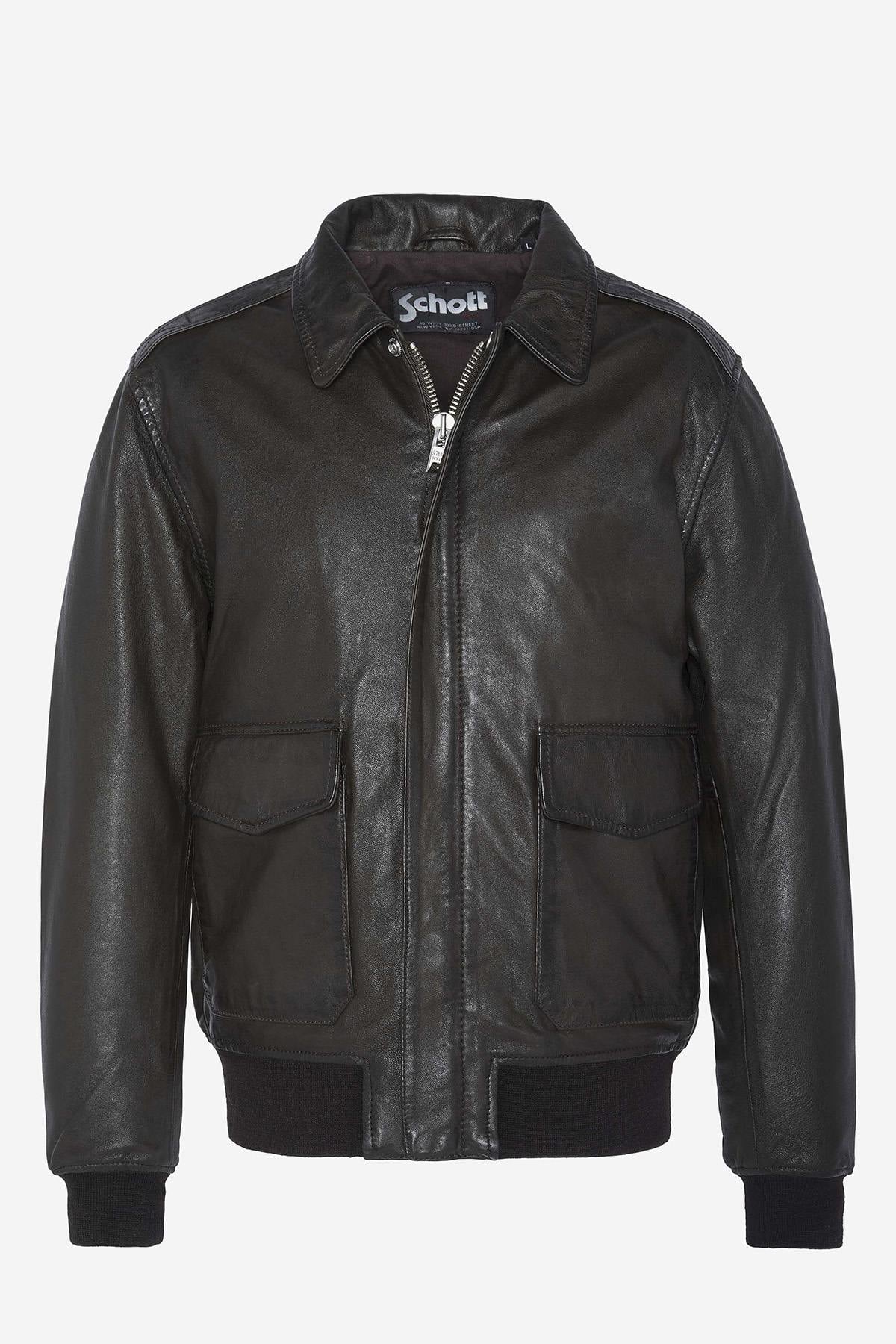 Herren Jacke Schott LCFLIGHTWX BROWN — Ansicht 6