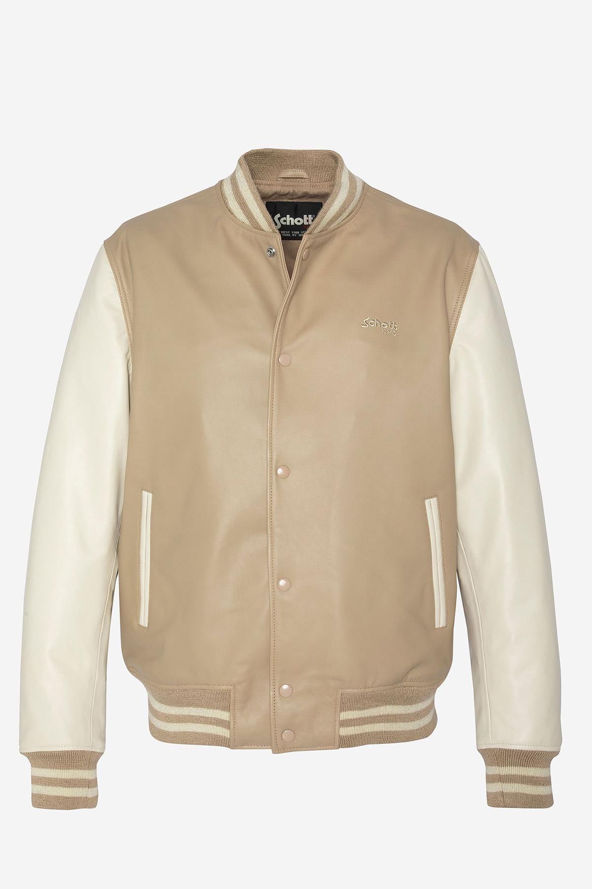 Chaqueta Hombre Schott LCTEDDYS23BI BEIGE/OFF — vista 3