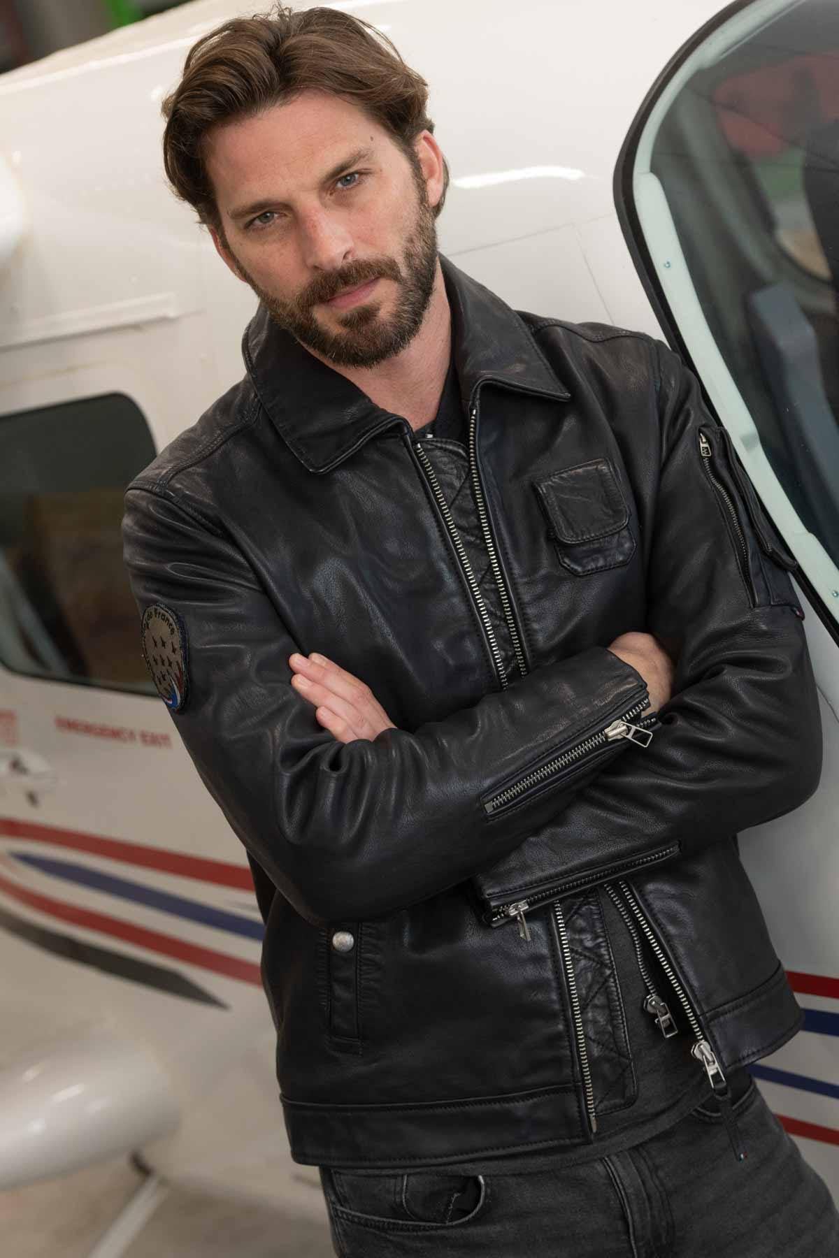 Herren Jacke Patrouille De France JAEGGER ALPHA NAVY — Ansicht 1
