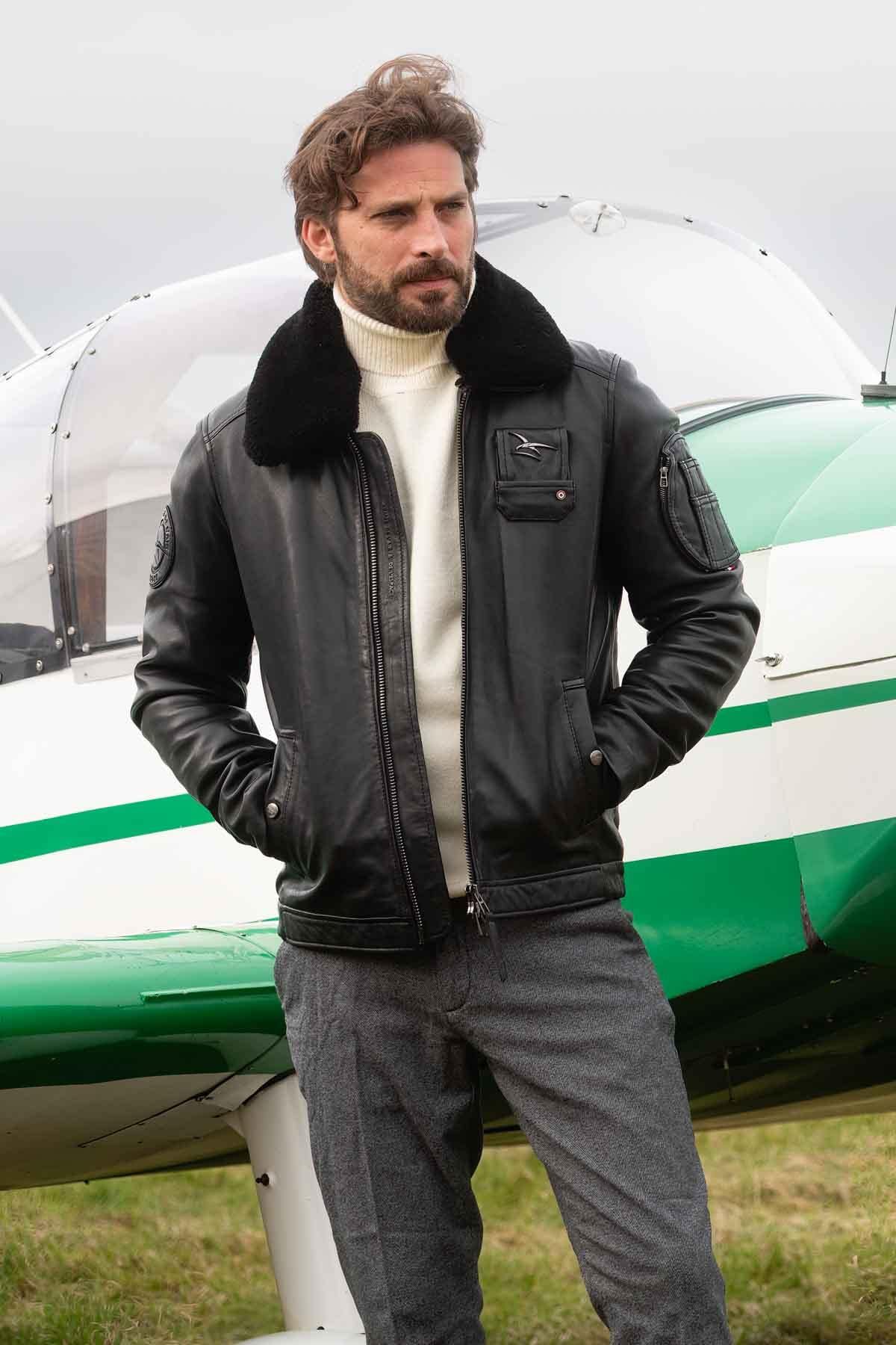 Giacche Uomo Armée De L'air Et De L'espace JET ATLAS BLACK — vista 9