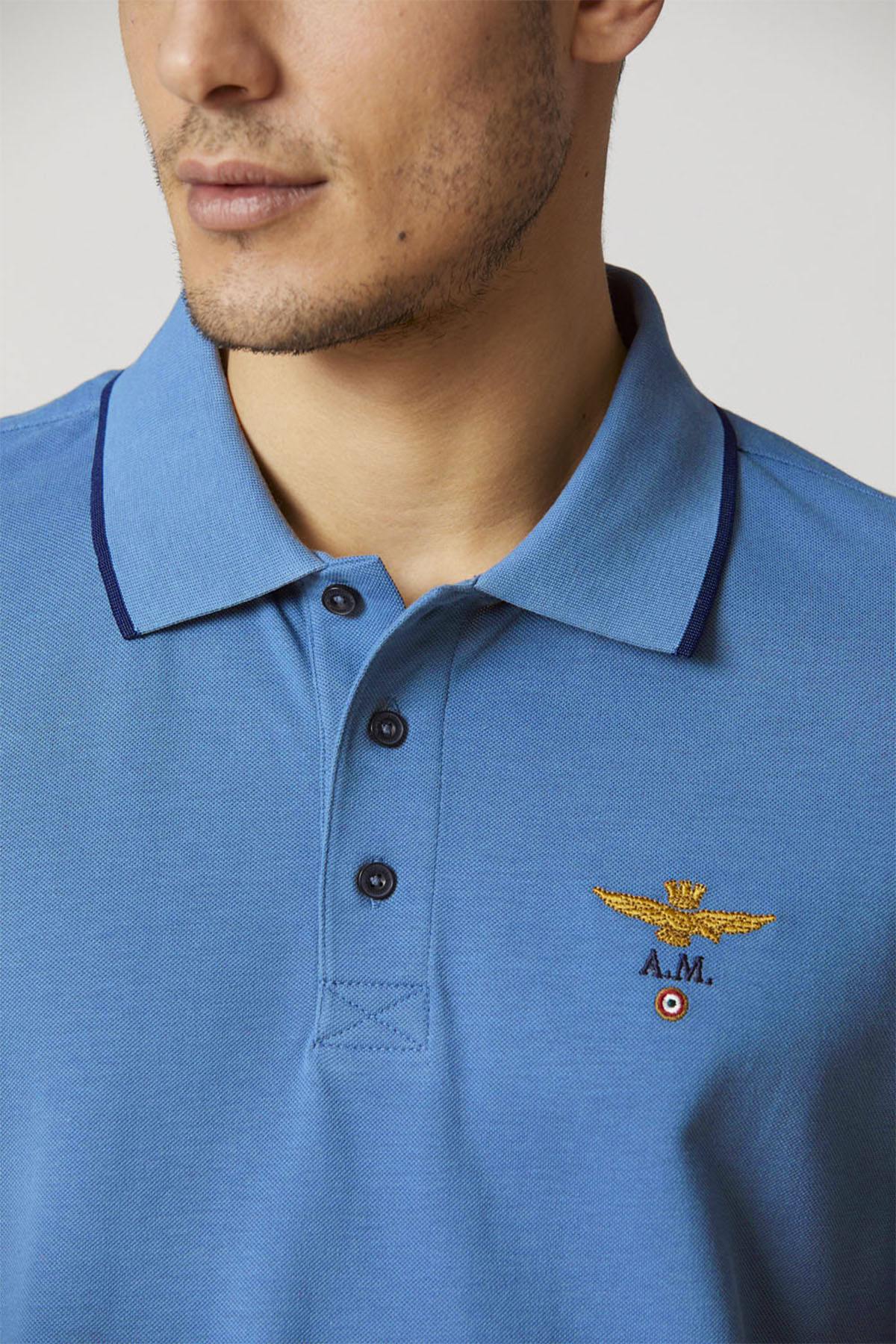 Polo Uomo Aeronautica Militare PO1308P82 21287 SKY BLUE — vista 3
