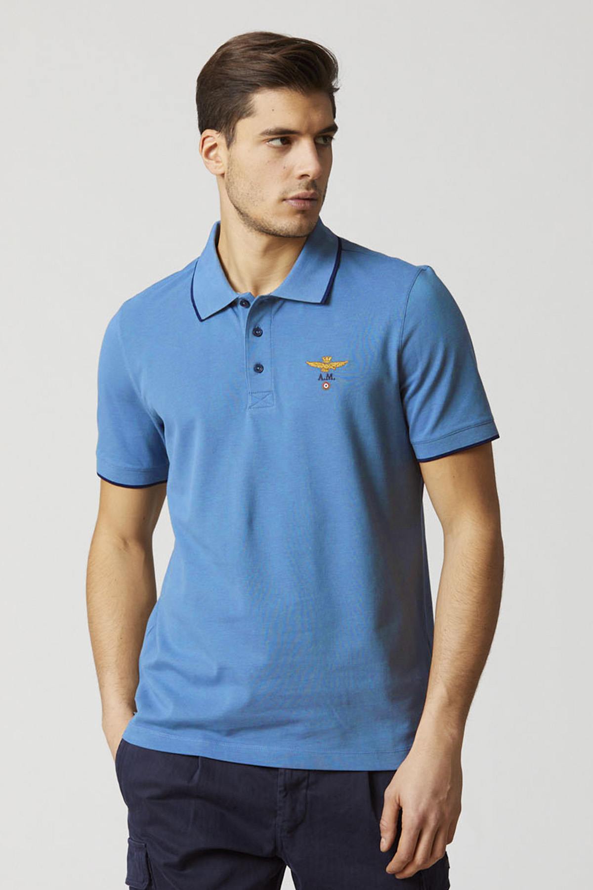 Polo Uomo Aeronautica Militare PO1308P82 21287 SKY BLUE — vista 1
