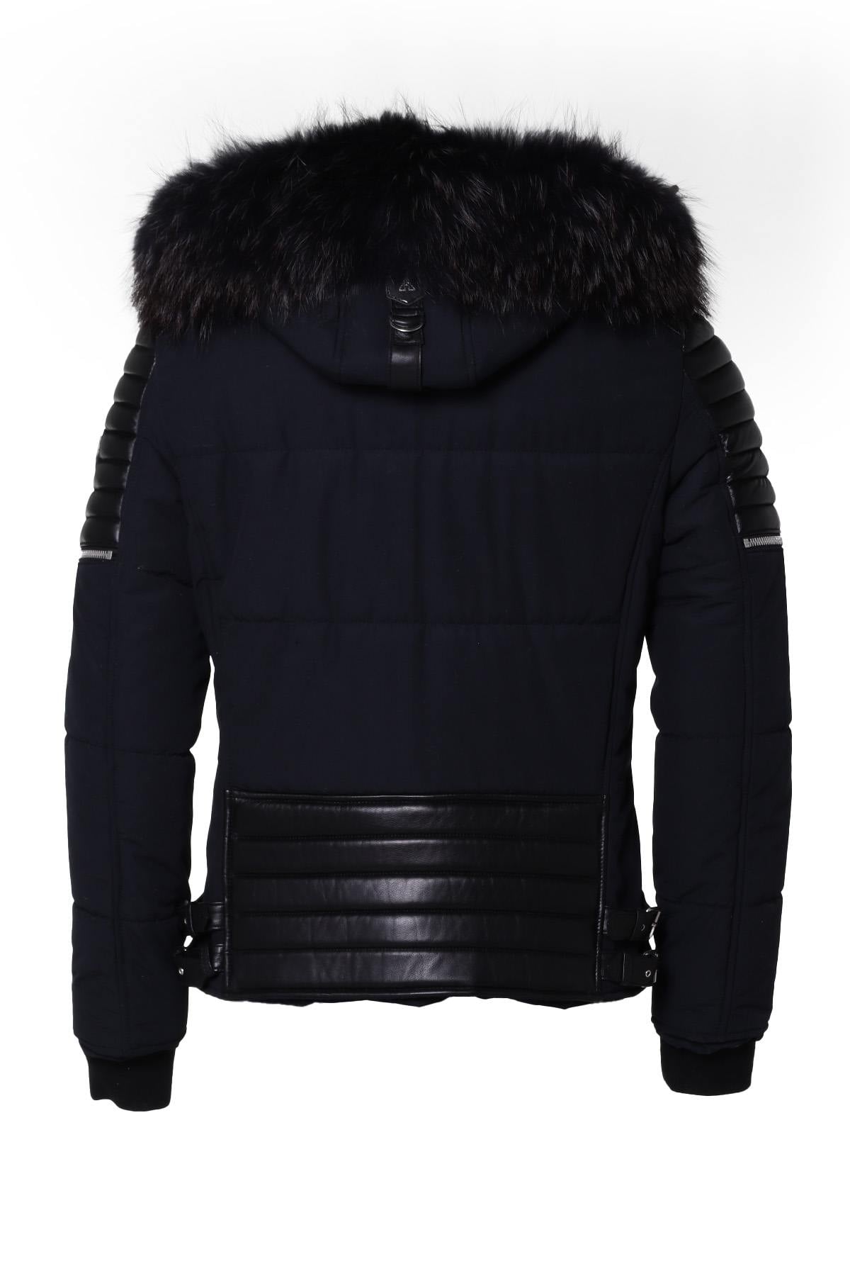Chaqueta Hombre Horspist CARBONE SPORT T CUIR MARINE NOIR ZZ — vista 11