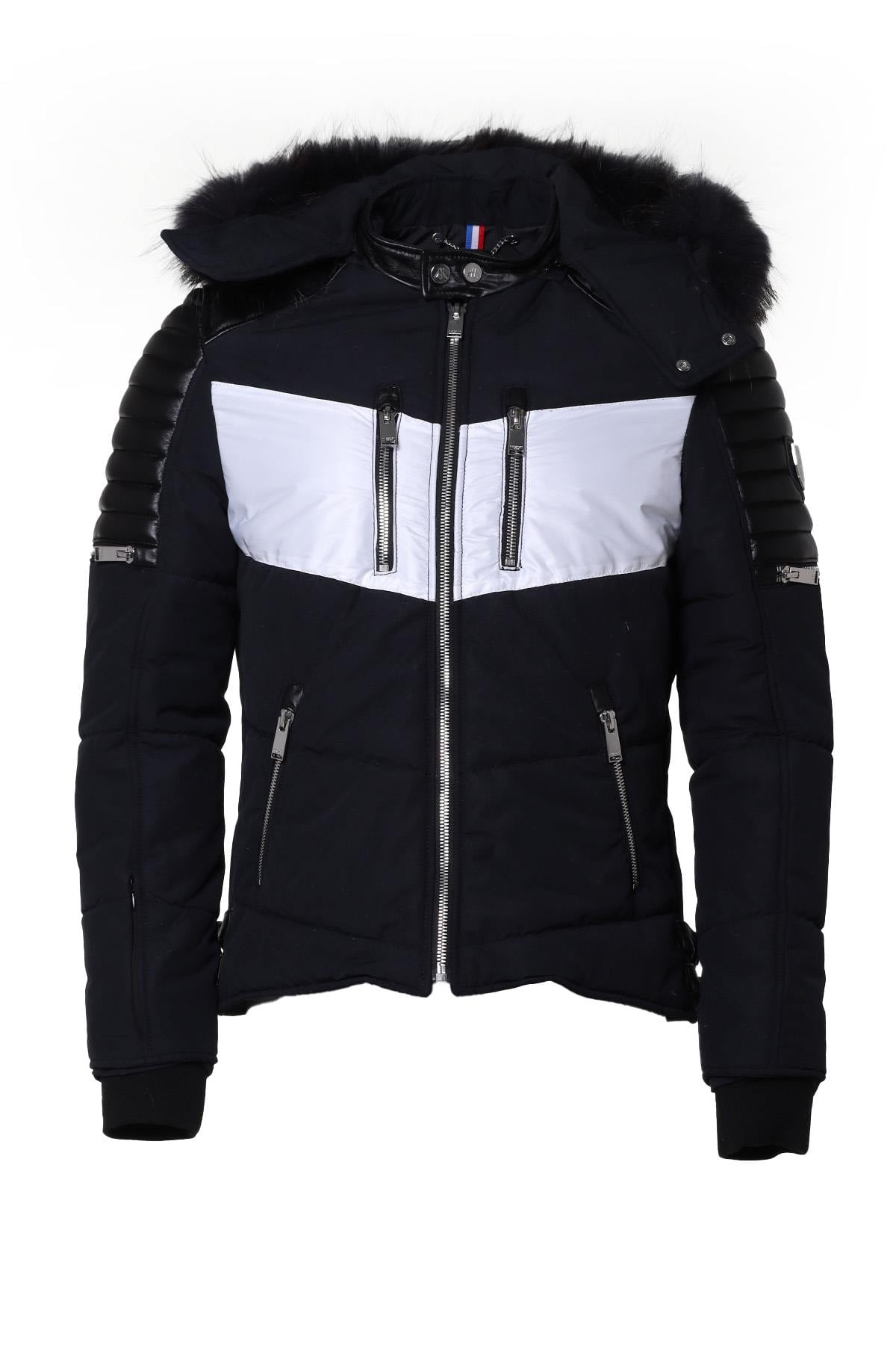 Chaqueta Hombre Horspist CARBONE SPORT T CUIR MARINE NOIR ZZ — vista 3