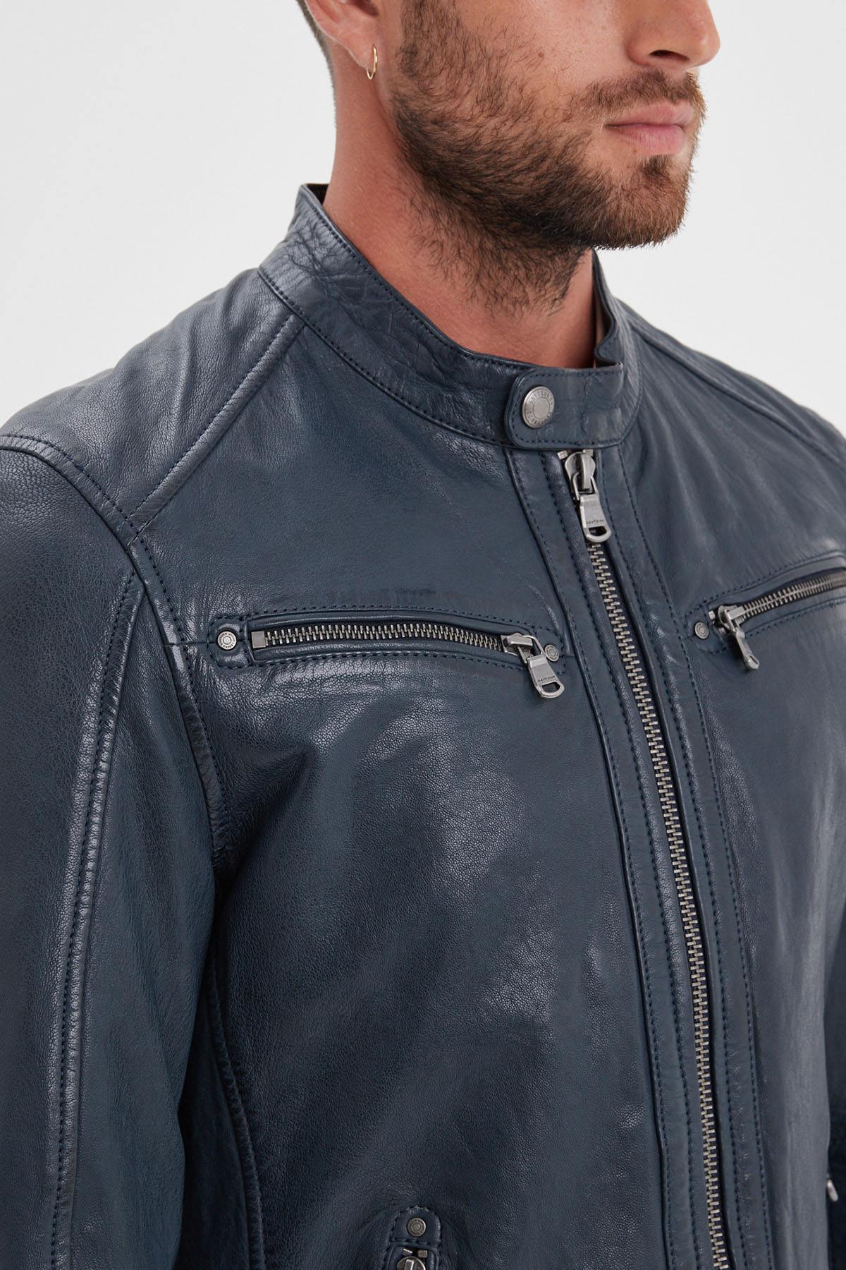 Giacche Uomo Daytona GAFINO LAMB VITA NAVY BLUE — vista 9