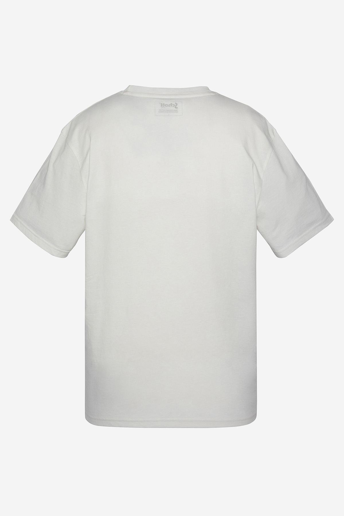 Herren T-shirt Schott TSBASE01 WASHED BLACK / OFF WHITE — Ansicht 8