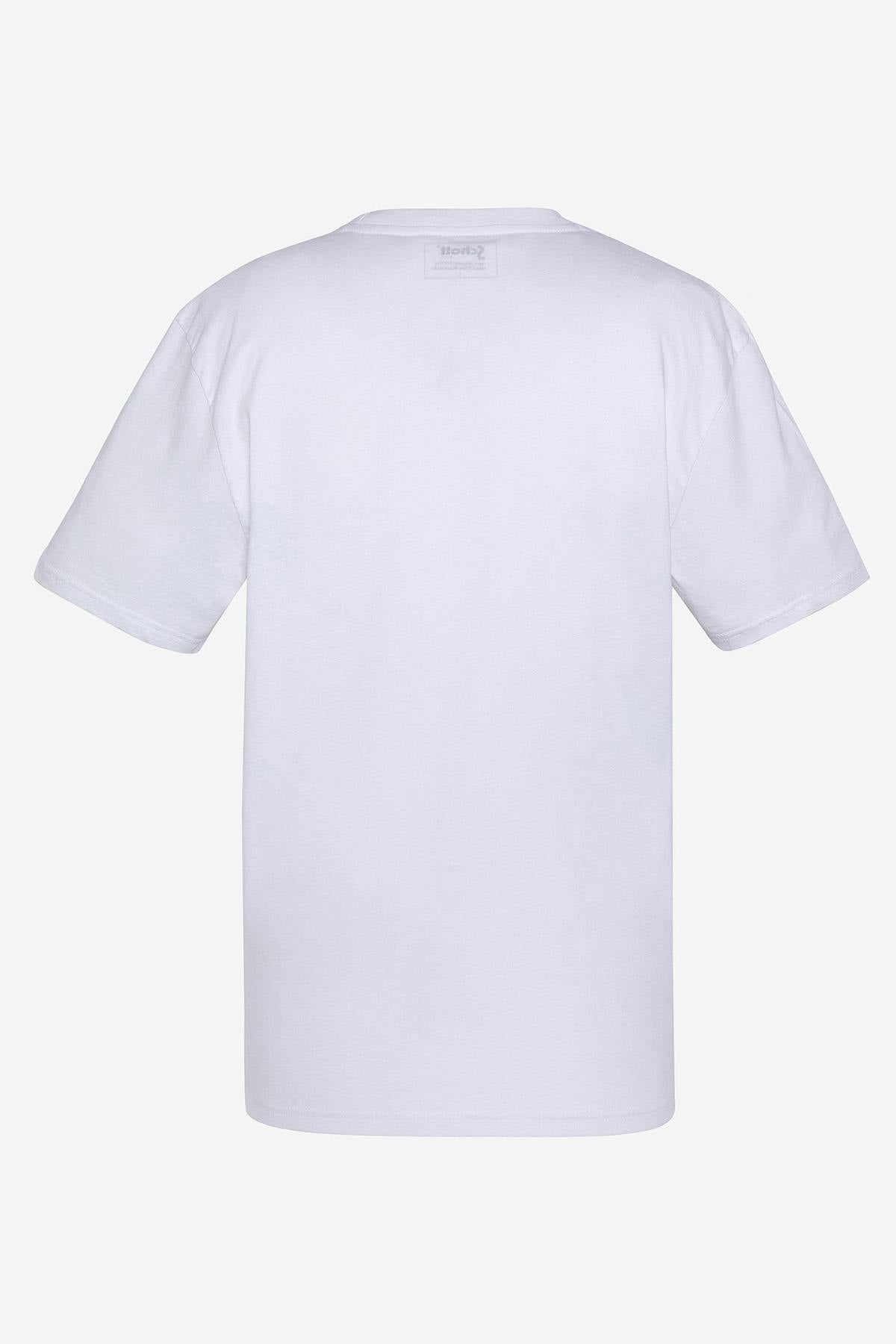 Tee Shirt Homme Schott TSBASE01 WHITE / WHITE — vue 4