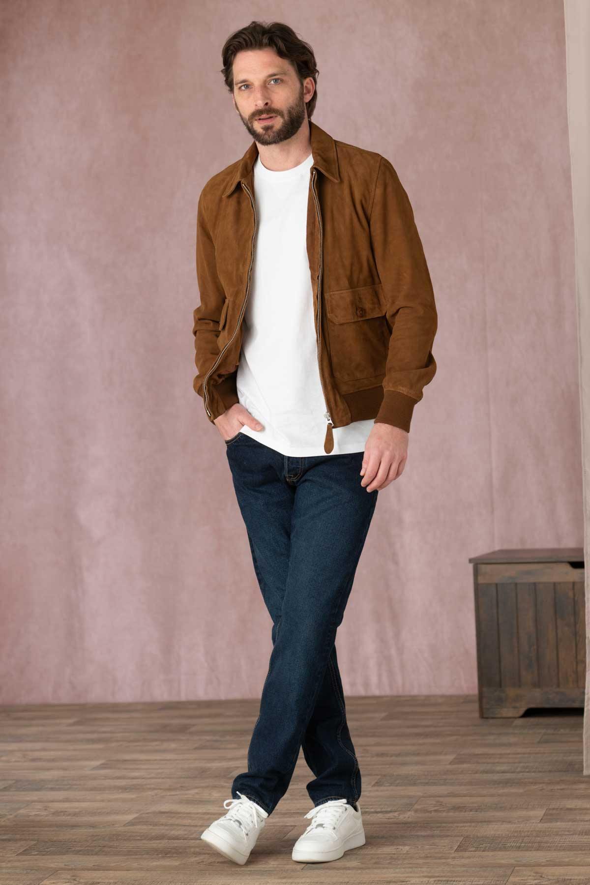 Herren Jacke Schott LCAVIATORS RUST — Ansicht 4