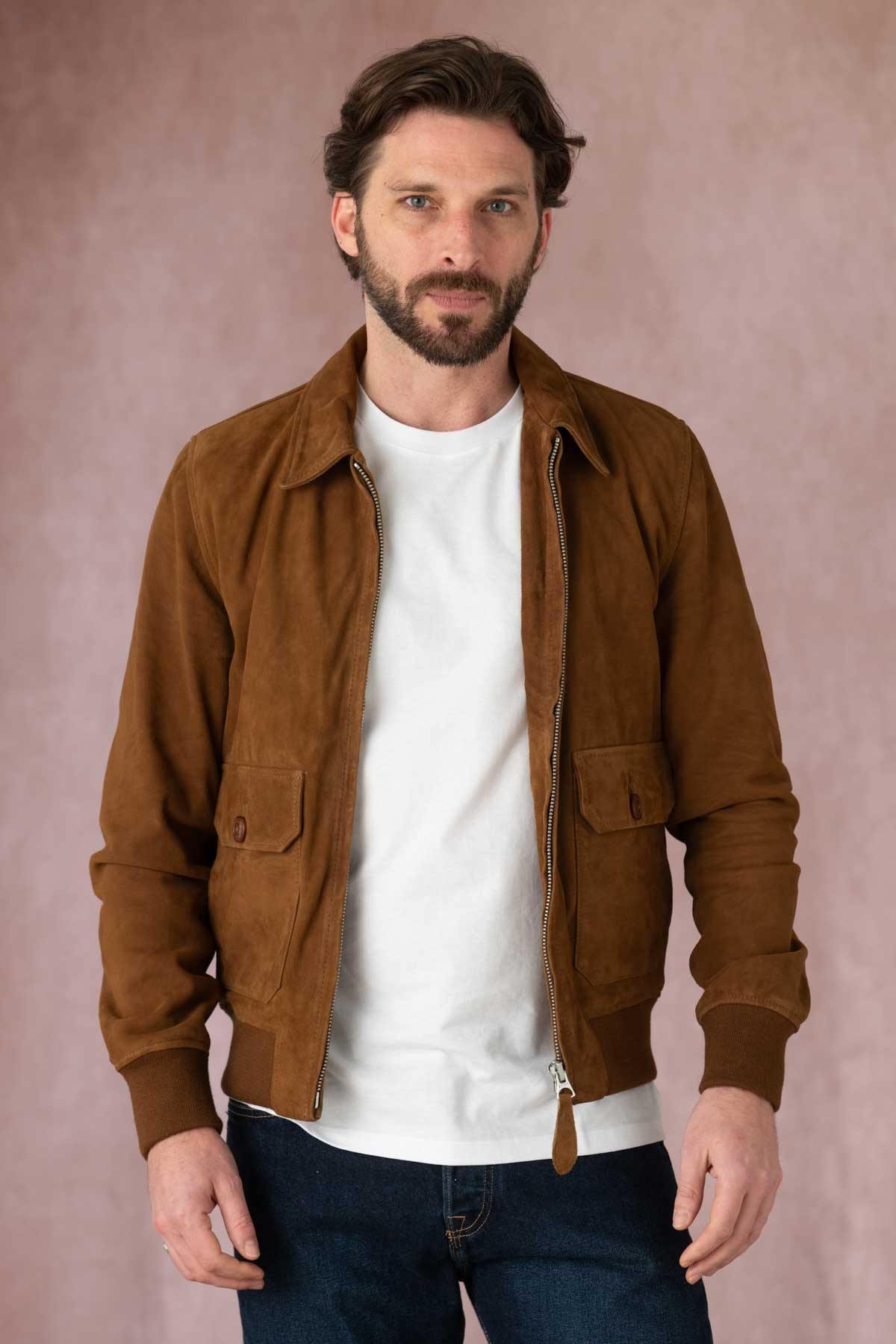 Herren Jacke Schott LCAVIATORS RUST — Ansicht 1