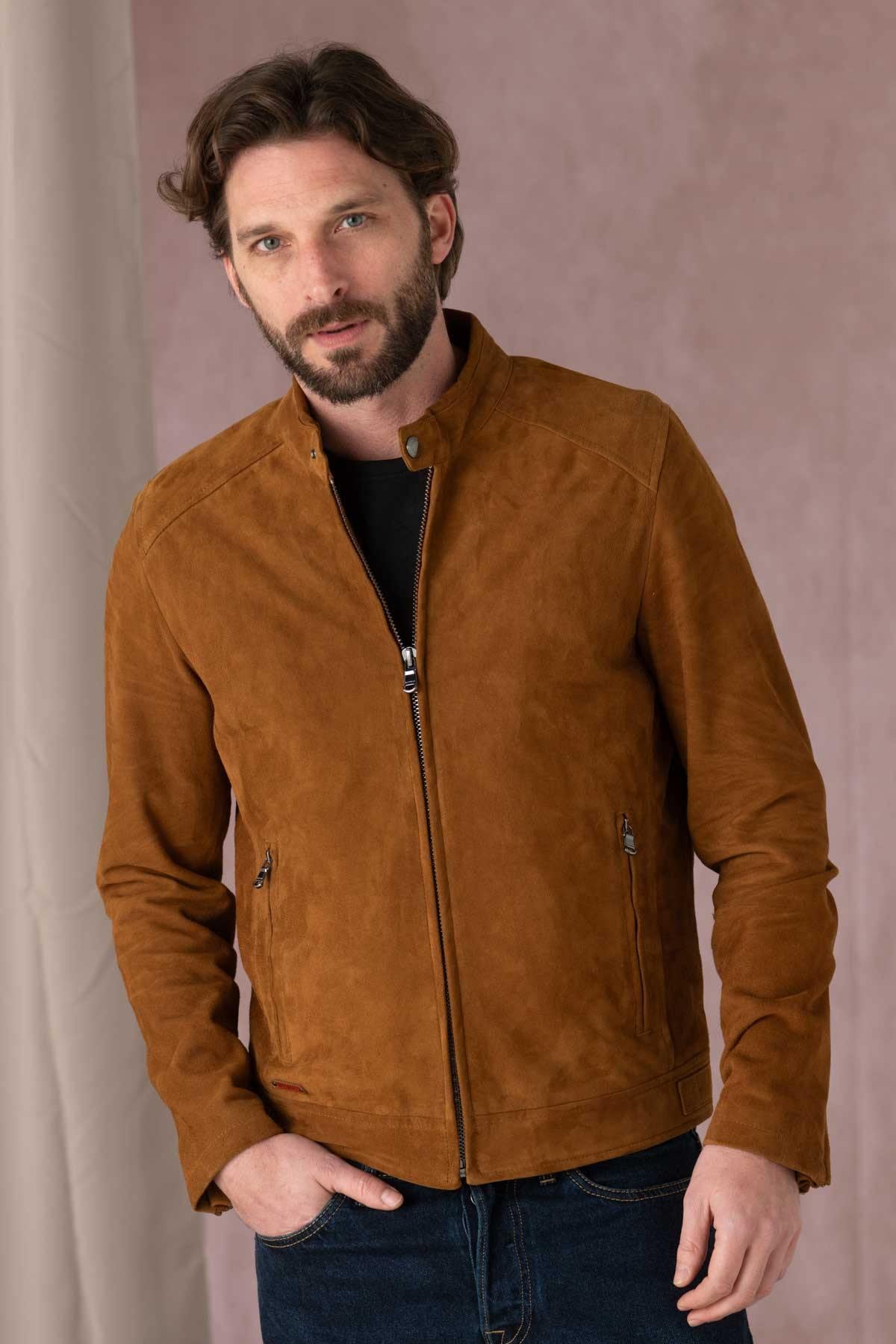 Blouson Homme Daytona DELF GOAT SUEDE COGNAC — vue 6