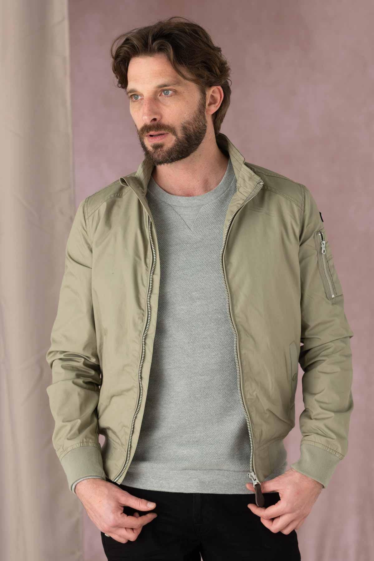 Chaqueta Hombre Schott KENNY SAGE KAKI — vista 1