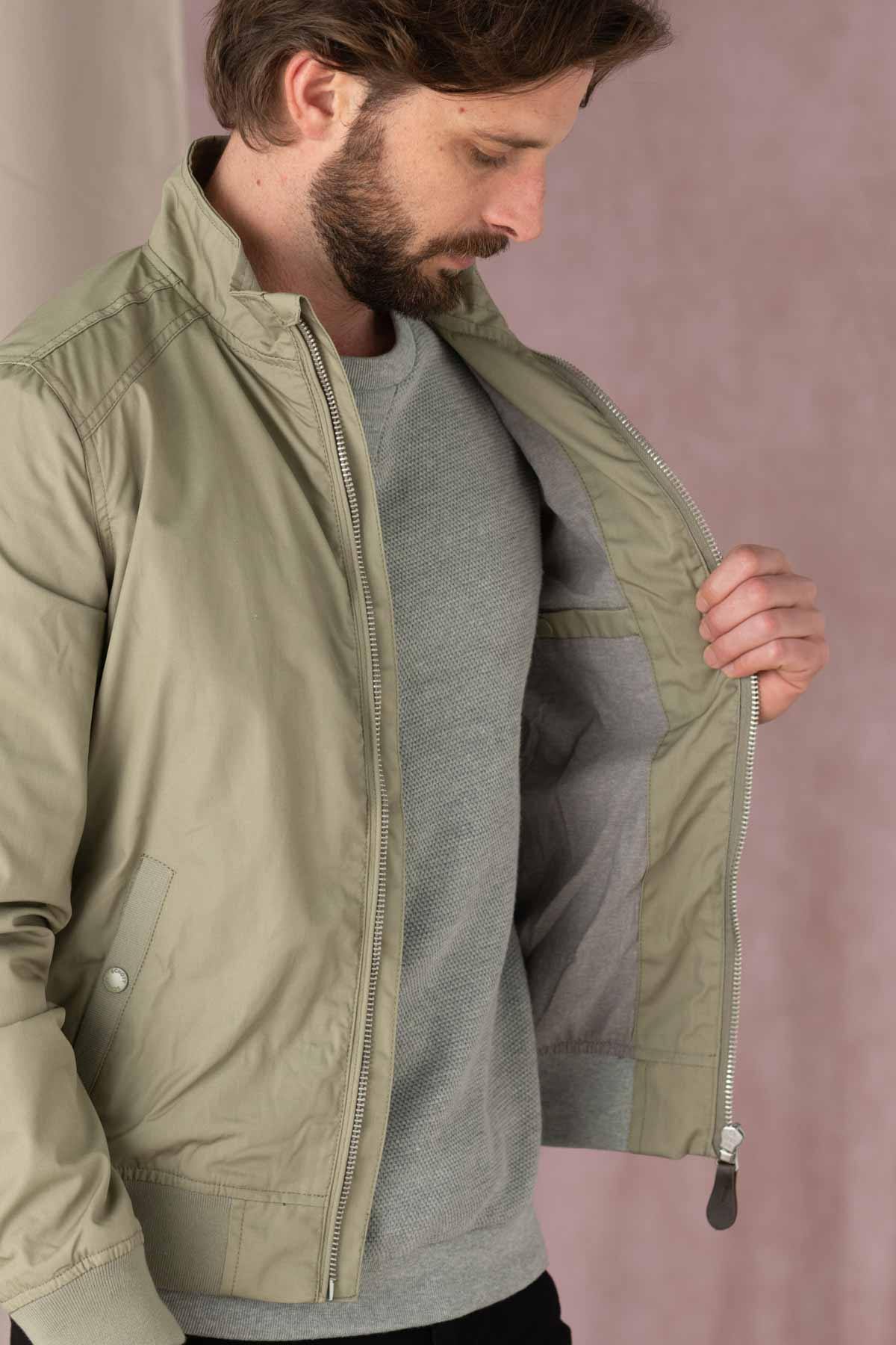 Chaqueta Hombre Schott KENNY SAGE KAKI — vista 3