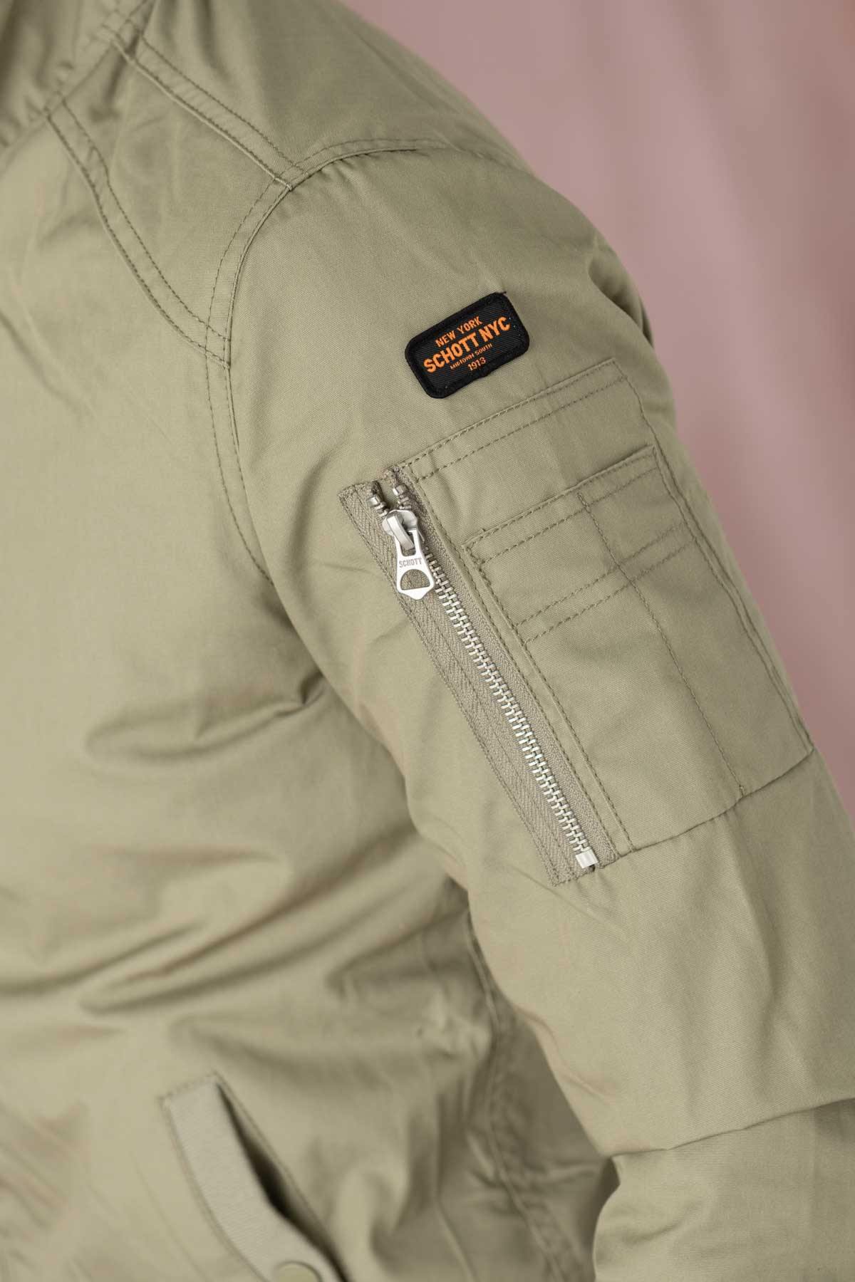 Chaqueta Hombre Schott KENNY SAGE KAKI — vista 8