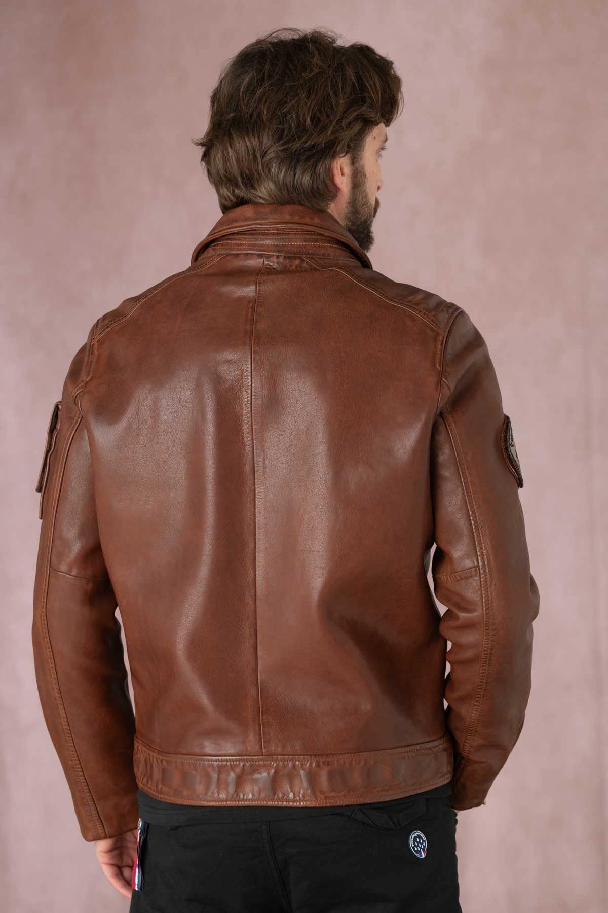 Giacche Uomo Patrouille De France JAEGGER ALPHA COGNAC — vista 7