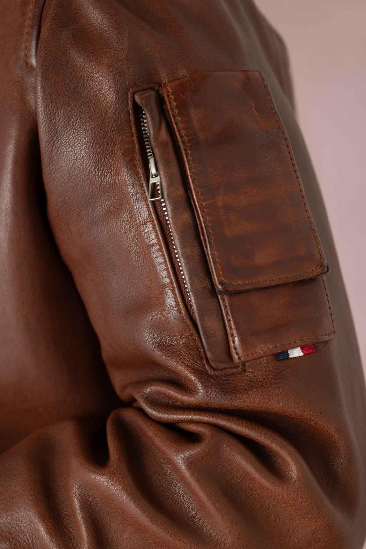 Giacche Uomo Patrouille De France JAEGGER ALPHA COGNAC — vista 8