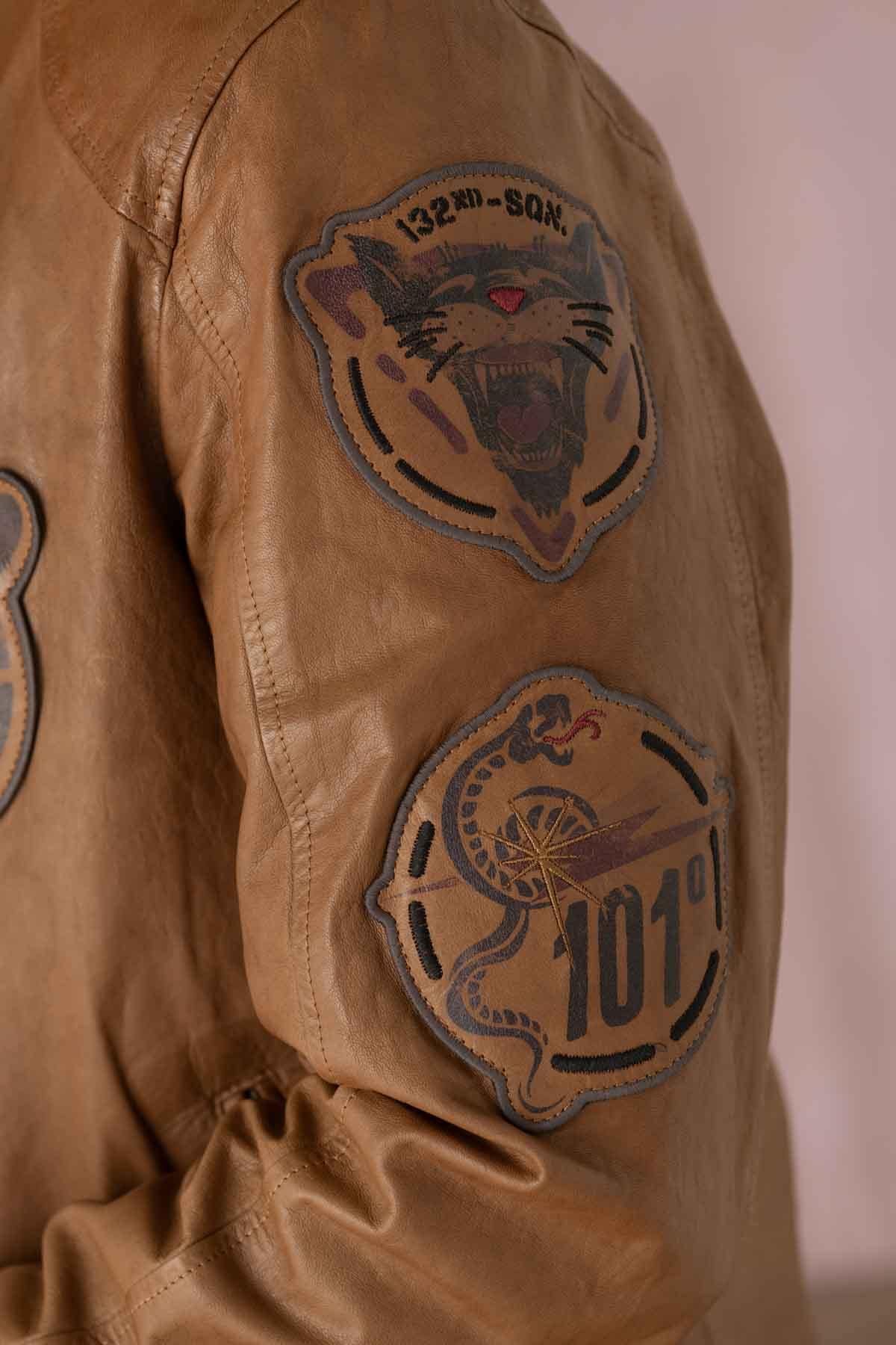 Giacche Uomo Aeronautica Militare PN5037PL147 00006 CUOIO — vista 6