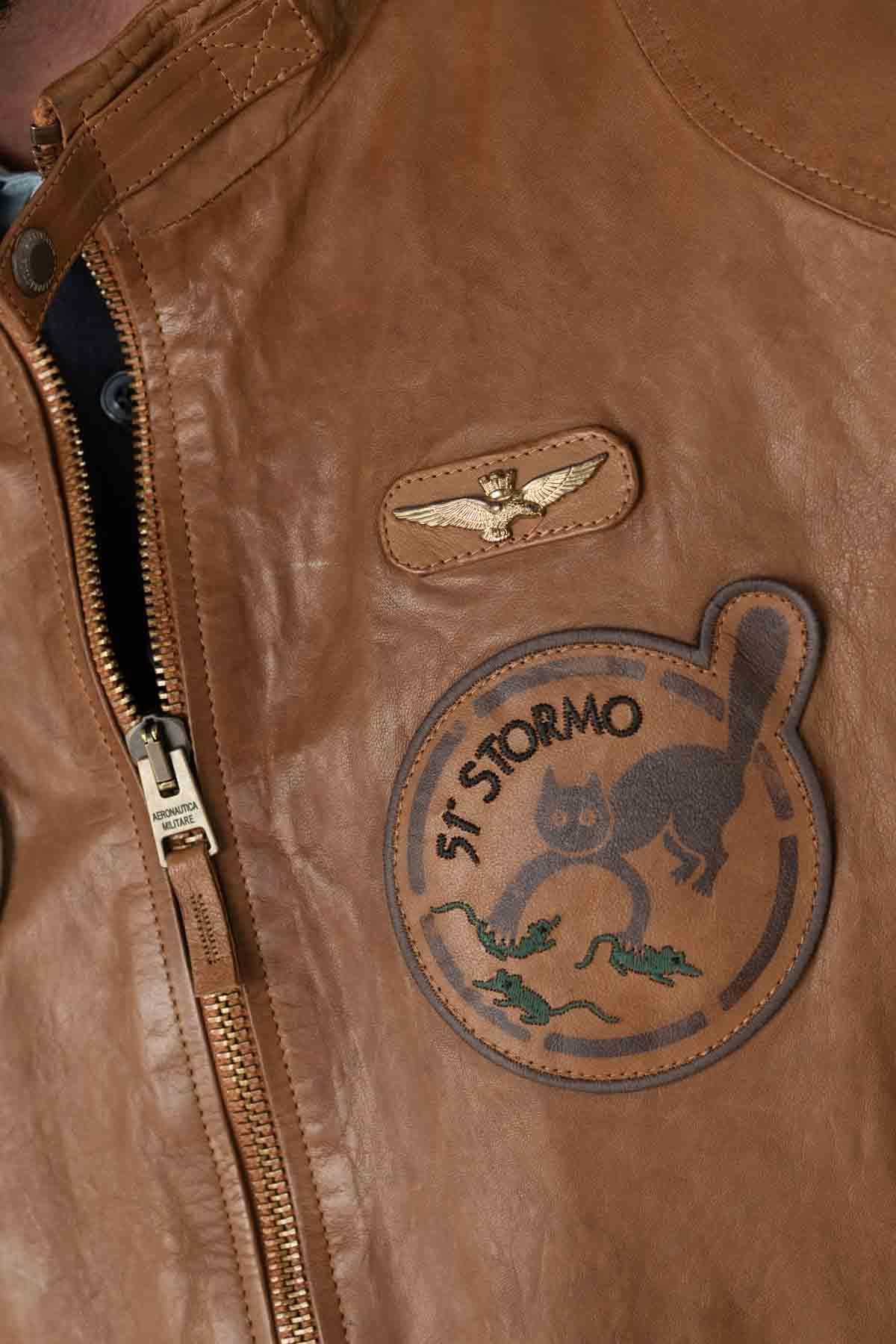 Giacche Uomo Aeronautica Militare PN5037PL147 00006 CUOIO — vista 3