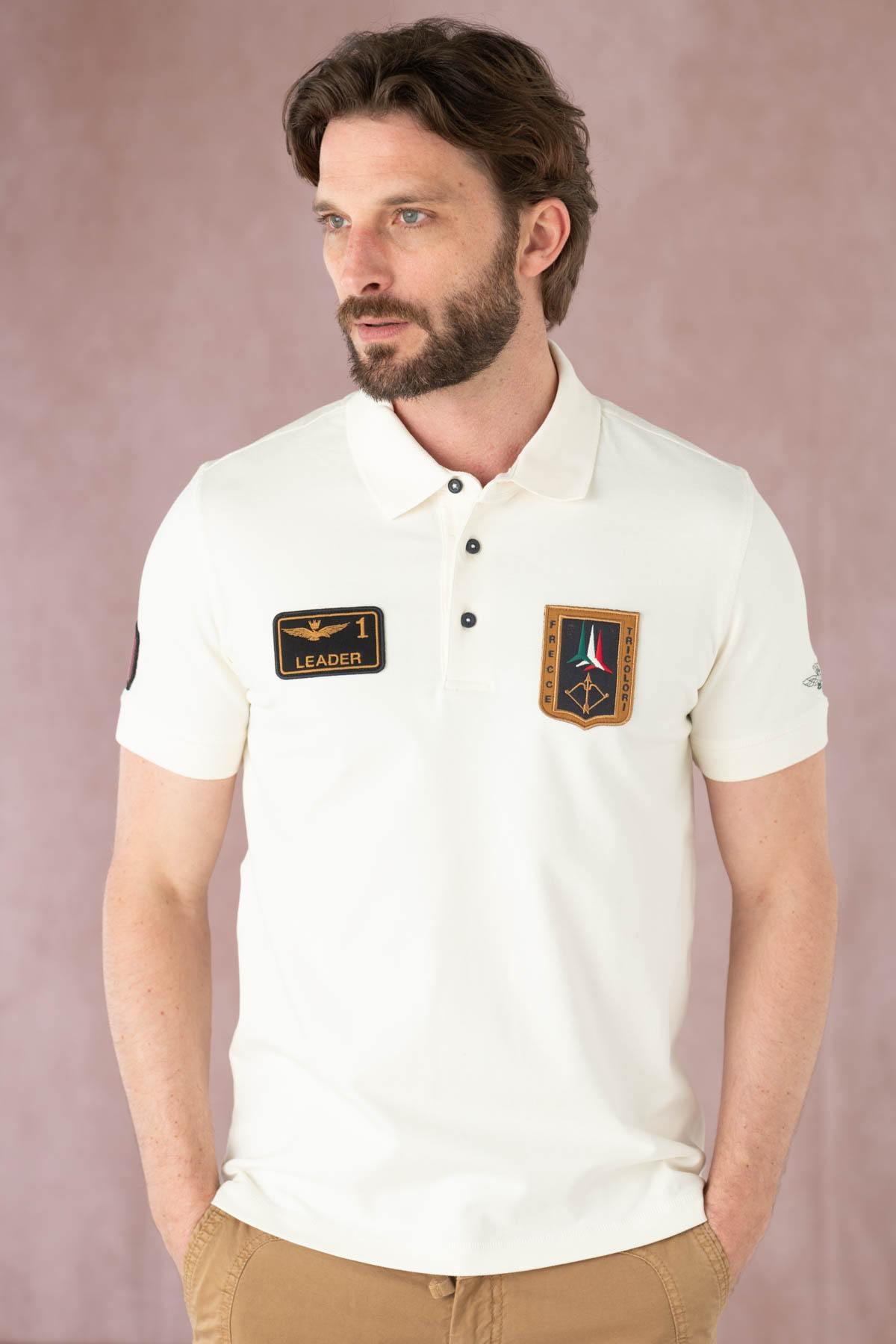 Herren Polo Aeronautica Militare PO1762P192 73092 MILK WHITE — Ansicht 1