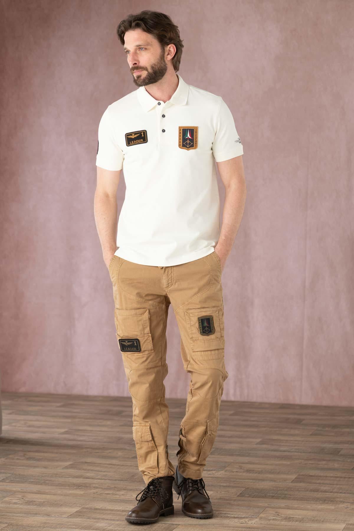 Herren Polo Aeronautica Militare PO1762P192 73092 MILK WHITE — Ansicht 5