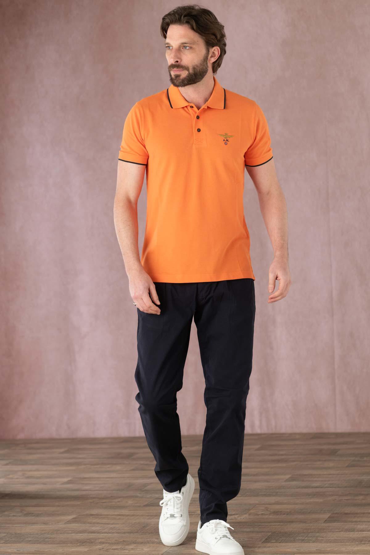 Herren Polo Aeronautica Militare PO1308P82 57543 CARROT ORANGE — Ansicht 3