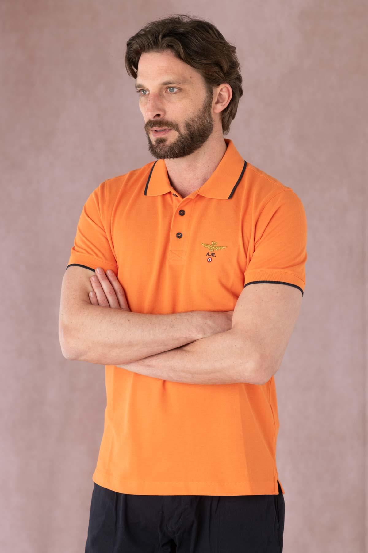 Herren Polo Aeronautica Militare PO1308P82 57543 CARROT ORANGE — Ansicht 2