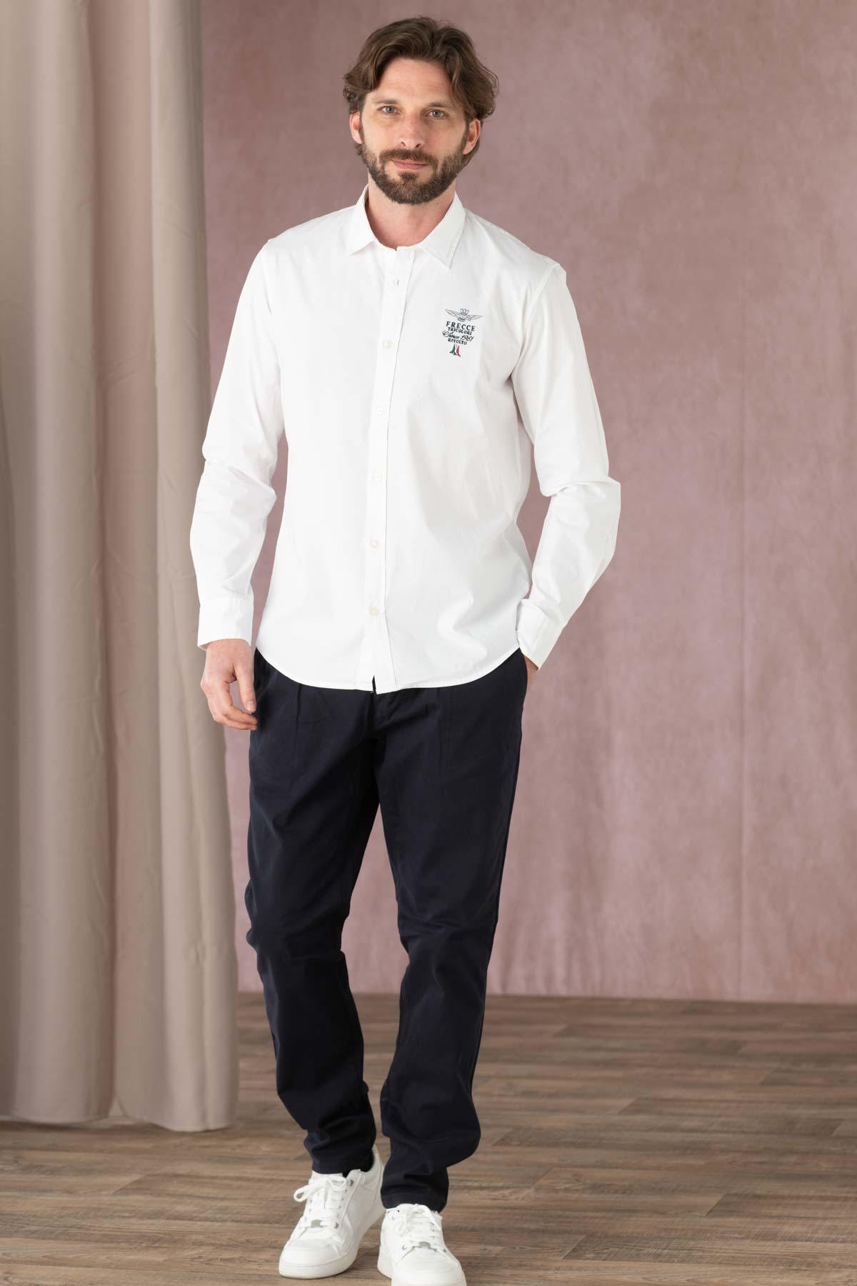 Camicia Uomo Aeronautica Militare CA1248CT3288 73092 MILK WHITE  — vista 3