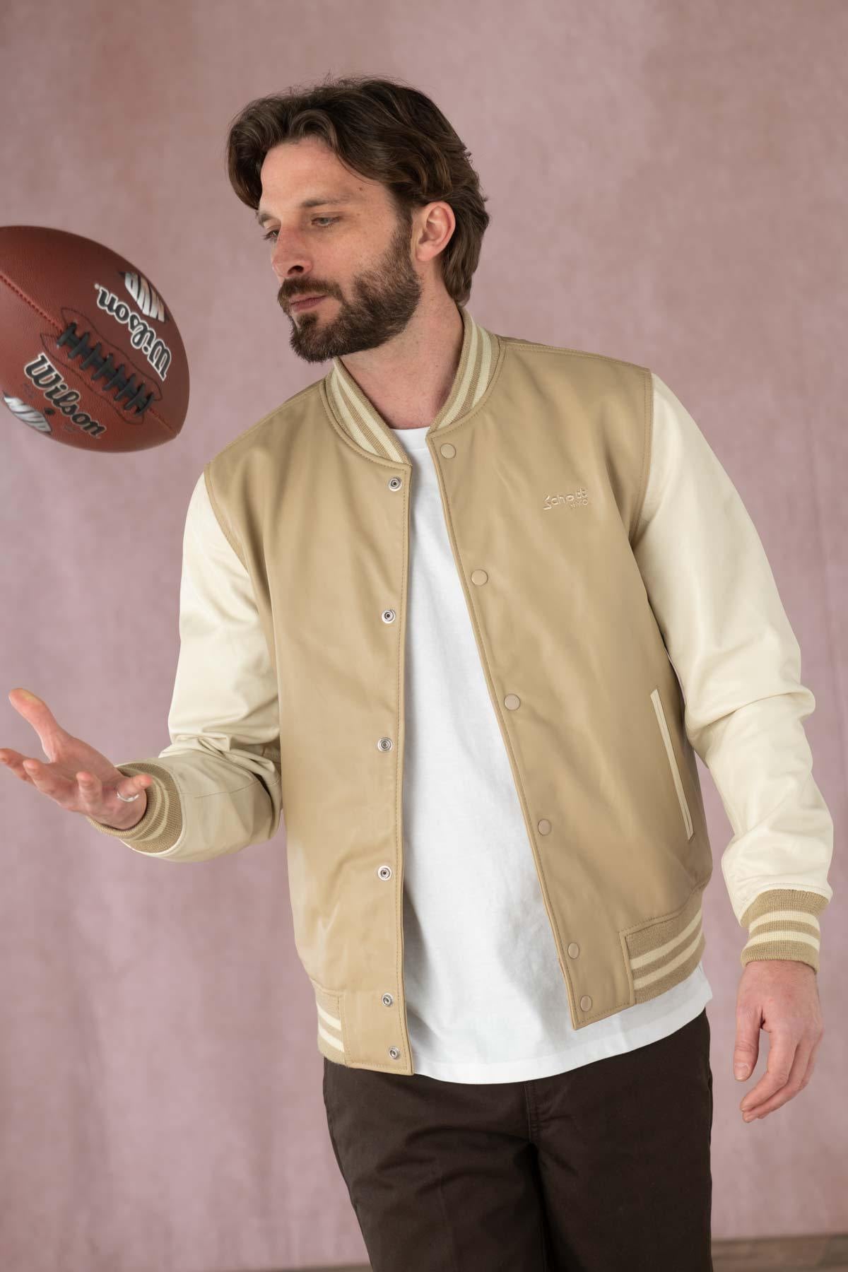 Chaqueta Hombre Schott LCTEDDYS23BI BEIGE/OFF — vista 1