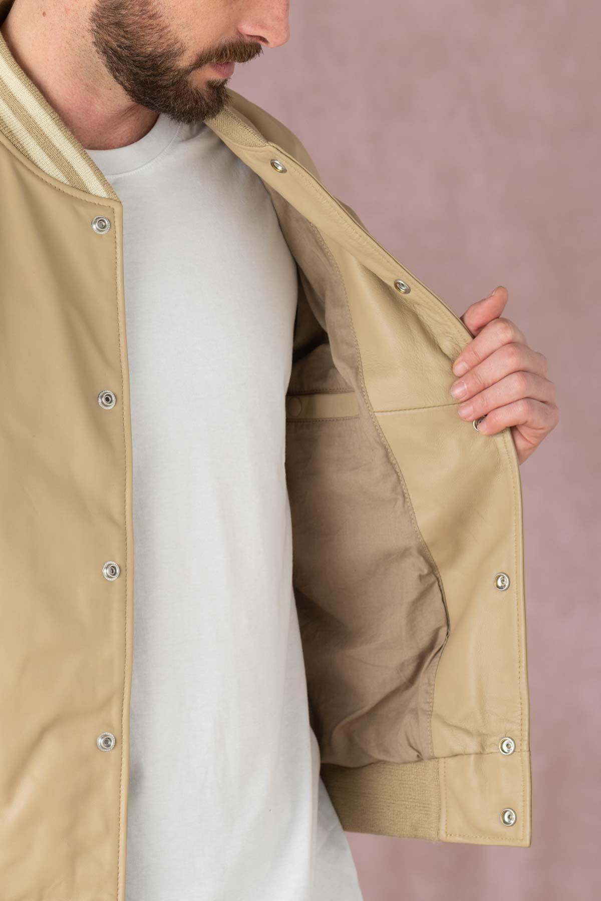 Chaqueta Hombre Schott LCTEDDYS23BI BEIGE/OFF — vista 9