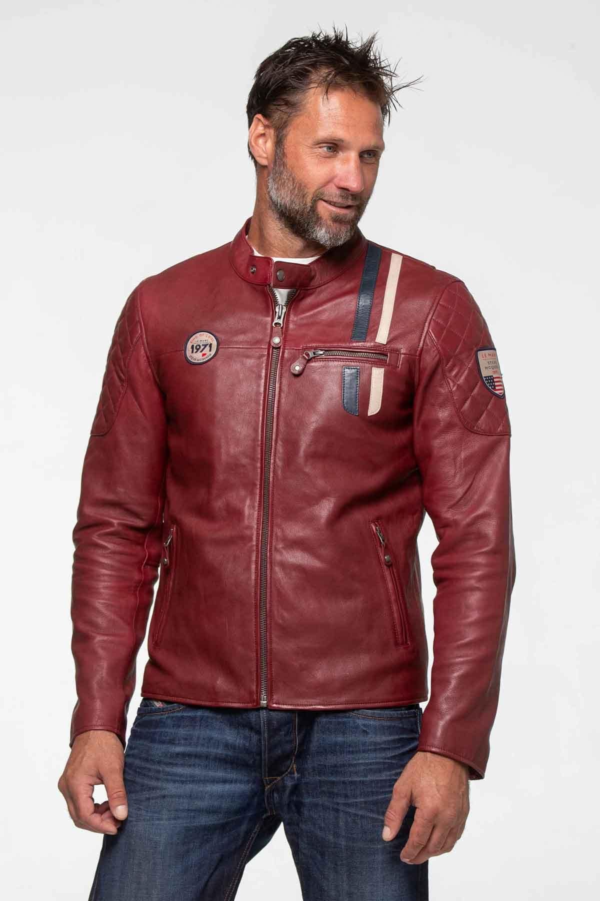 Herren Jacke Steve Mcqueen LENNY4 DARK RED — Ansicht 1