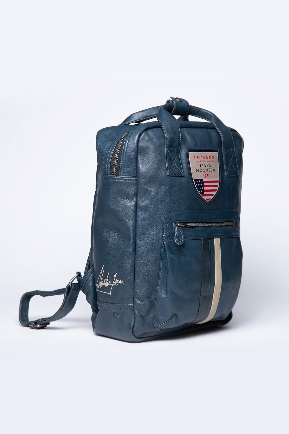 Sacs Homme Steve Mcqueen MATT4 BACKPACK ROYAL BLUE — vue 4